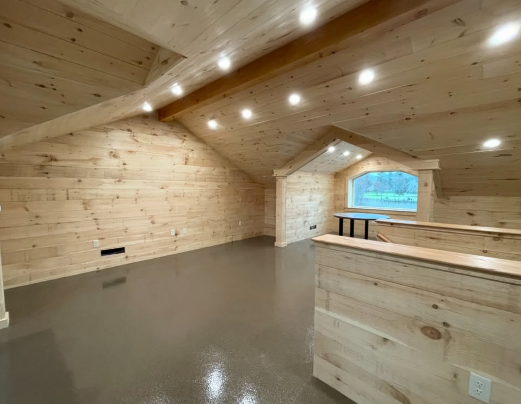 A street with a yellow sign on the side of it.