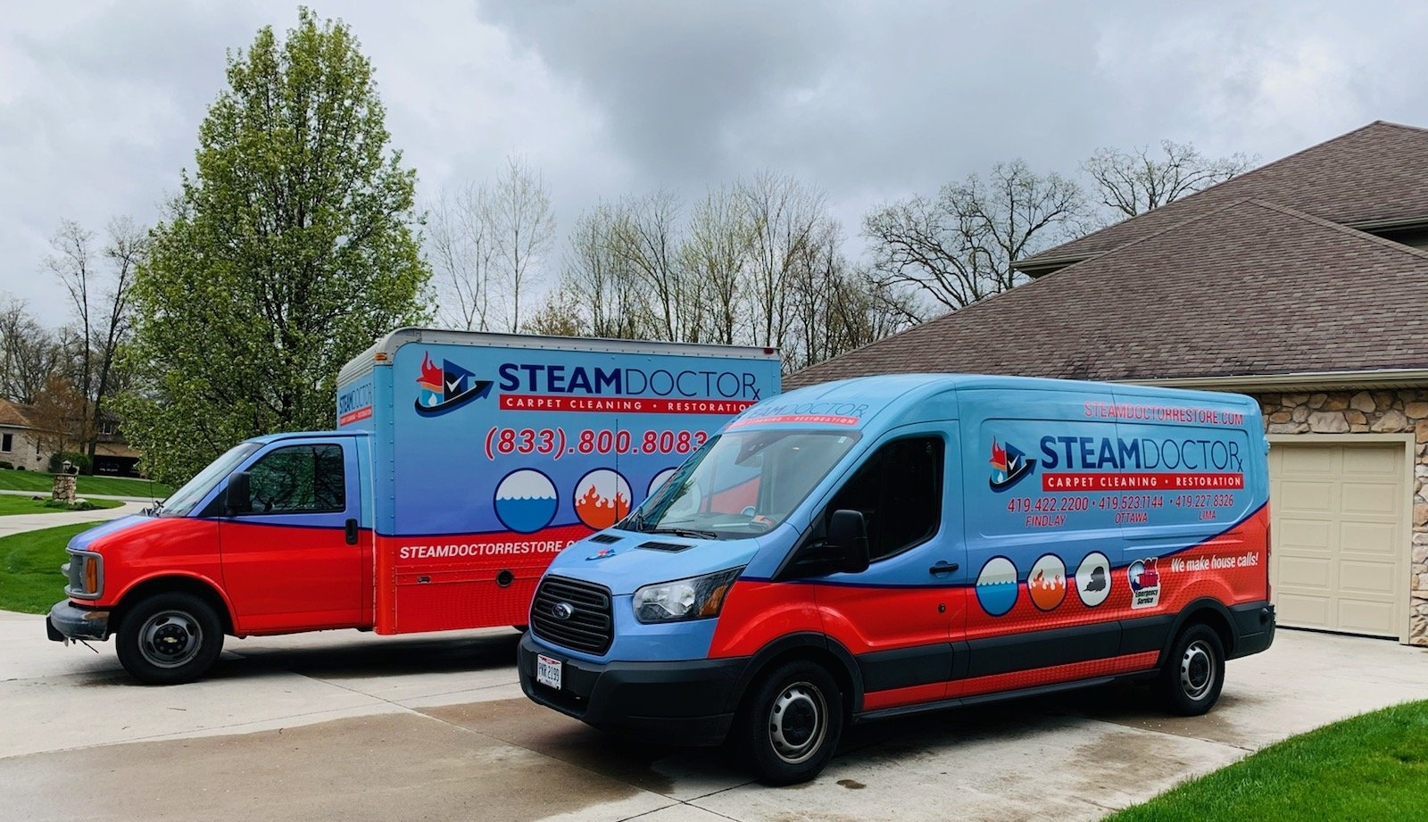 Steam Doctor Trucks — Cleveland, OH — Steam Doctor Restoration & Cleaning
