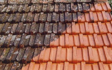 limpiar tejado y canalones en casa antigua de salas de los infantes, burgos