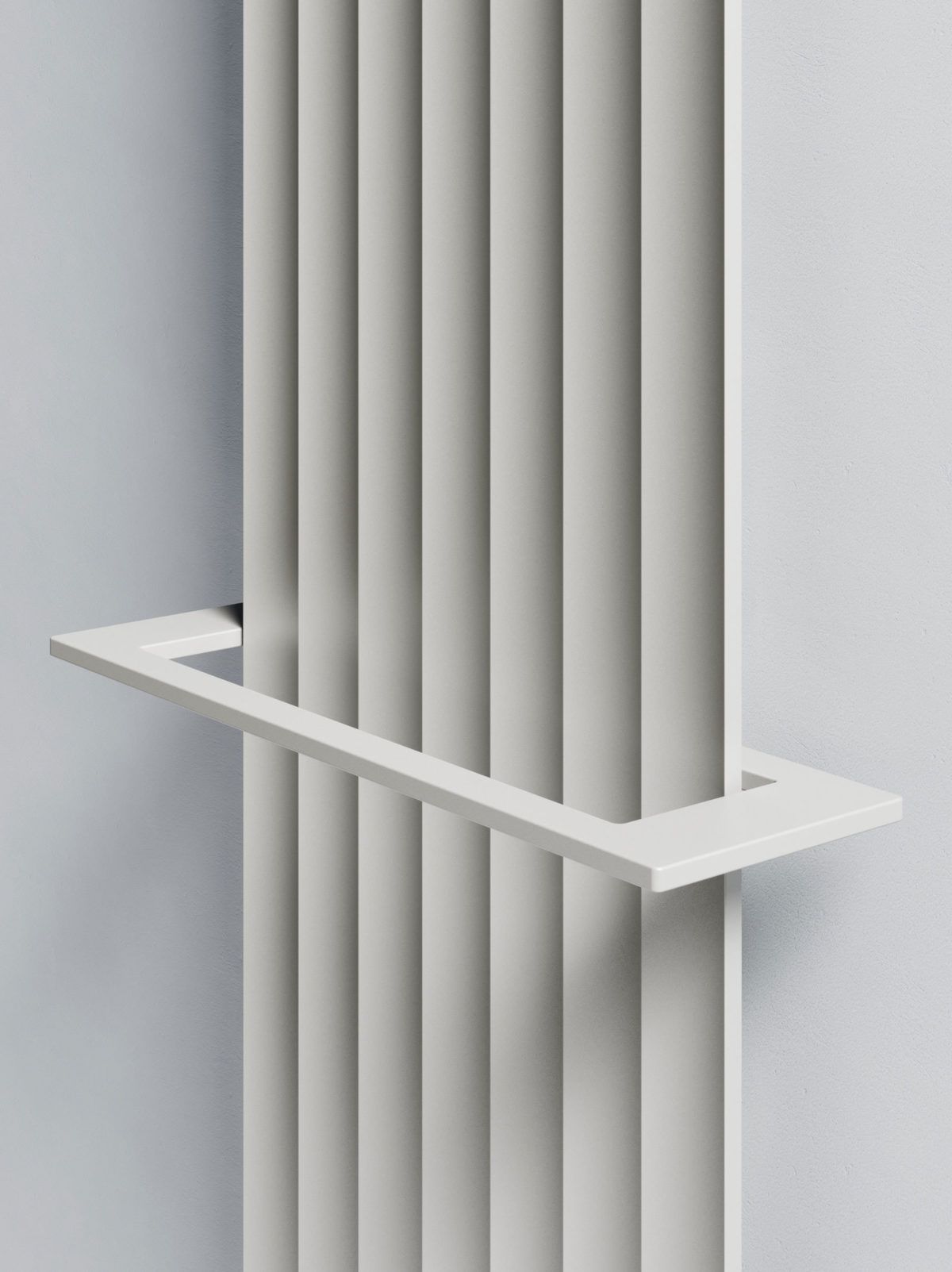 un primo piano di un radiatore bianco con una maniglia