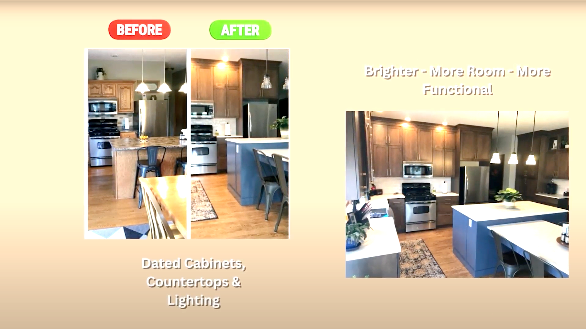 Kitchen island and cabinet makeover
