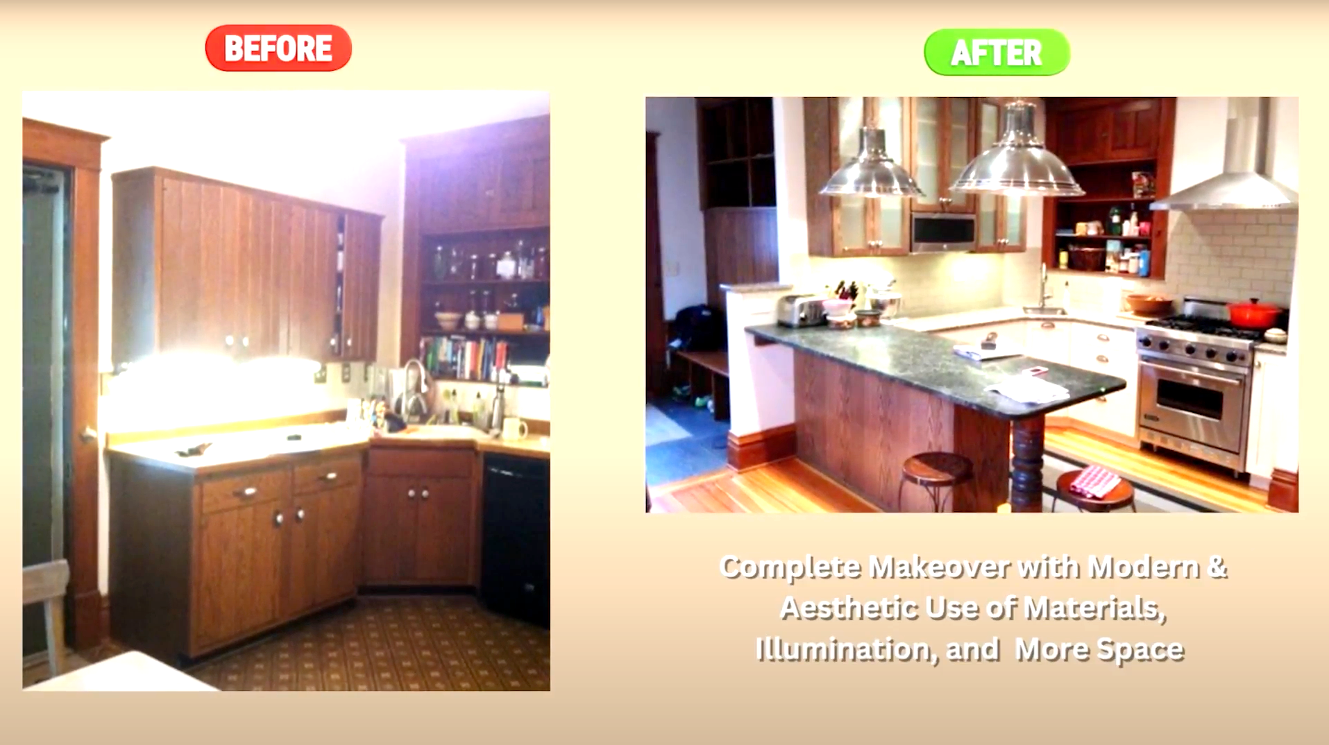 upgrade with lighting and quartz island countertop
