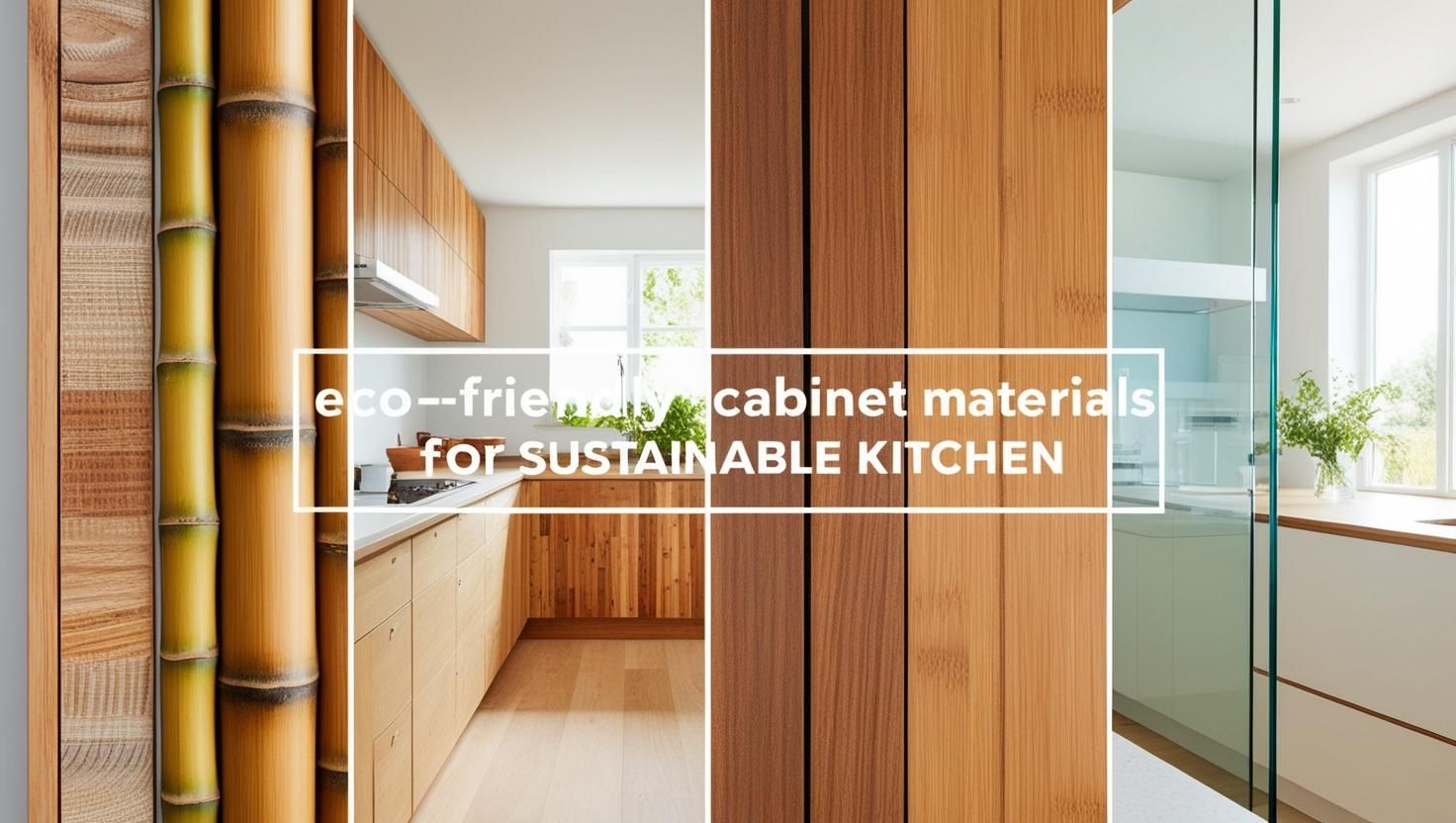 Guide to sustainable cabinet materials like bamboo, reclaimed wood, and eco-friendly composites 