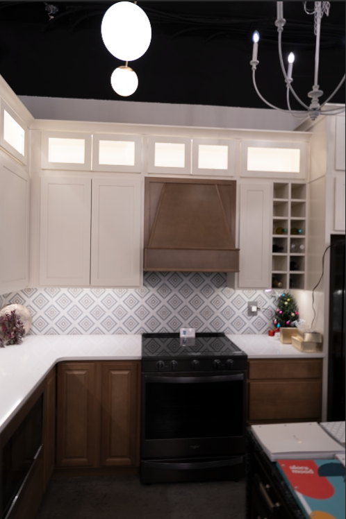 Under cabinet lighting displayed in showroom display at Illuminate lighting inNorth liberty, Iowa