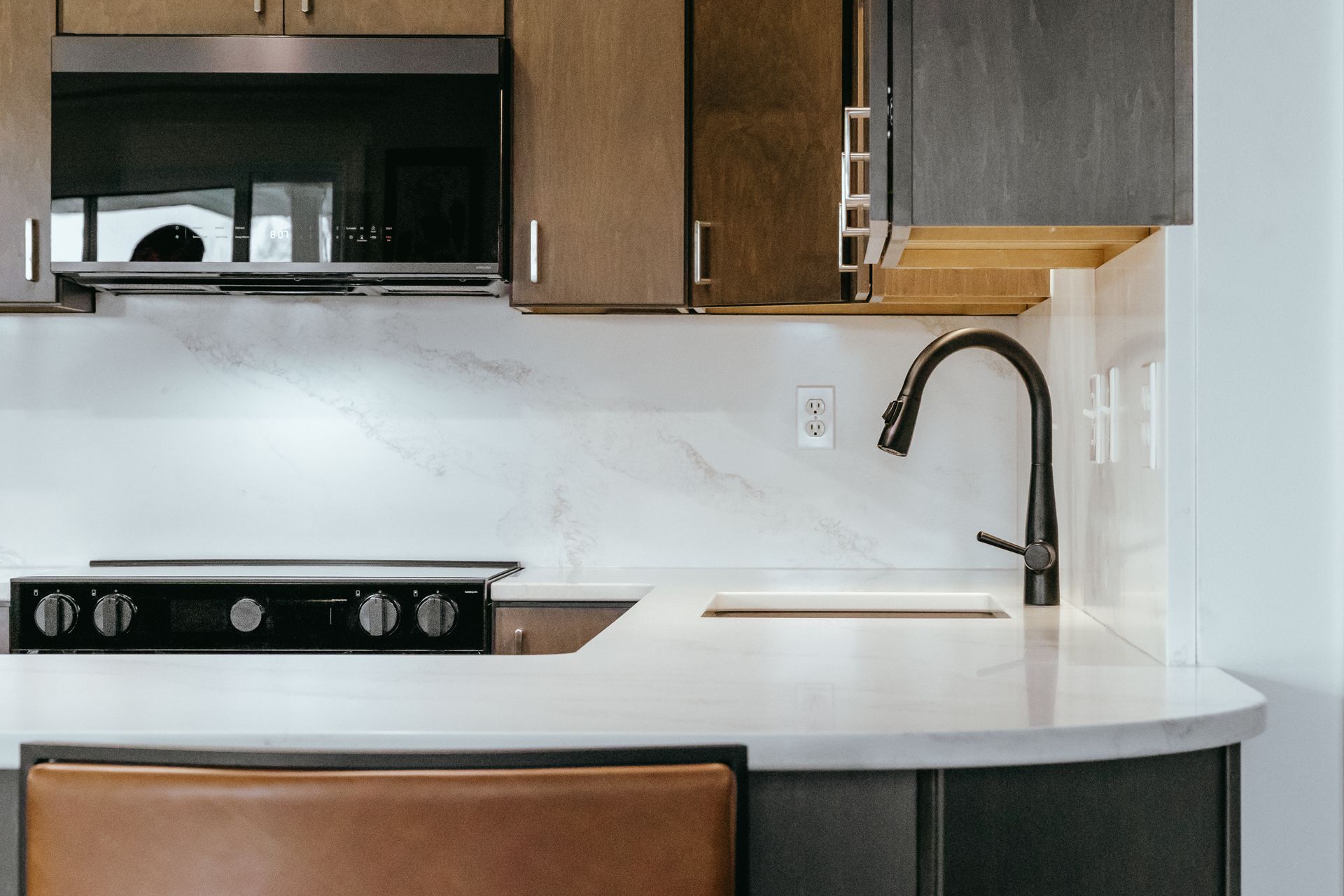 Corner view  of functional kitchen