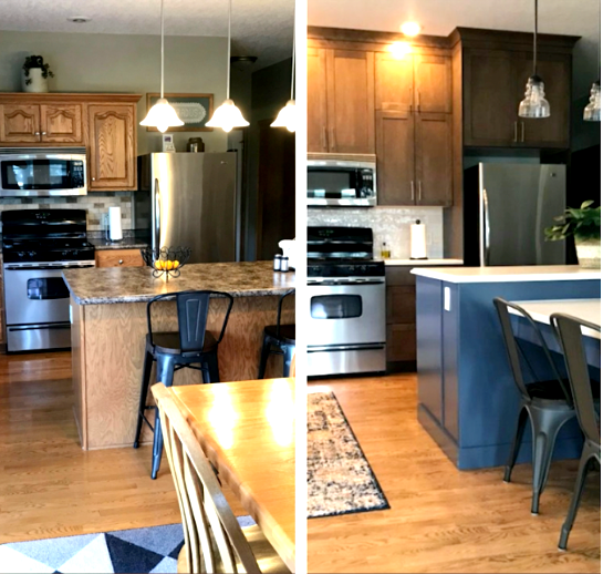 before and after - more colorful and functional
