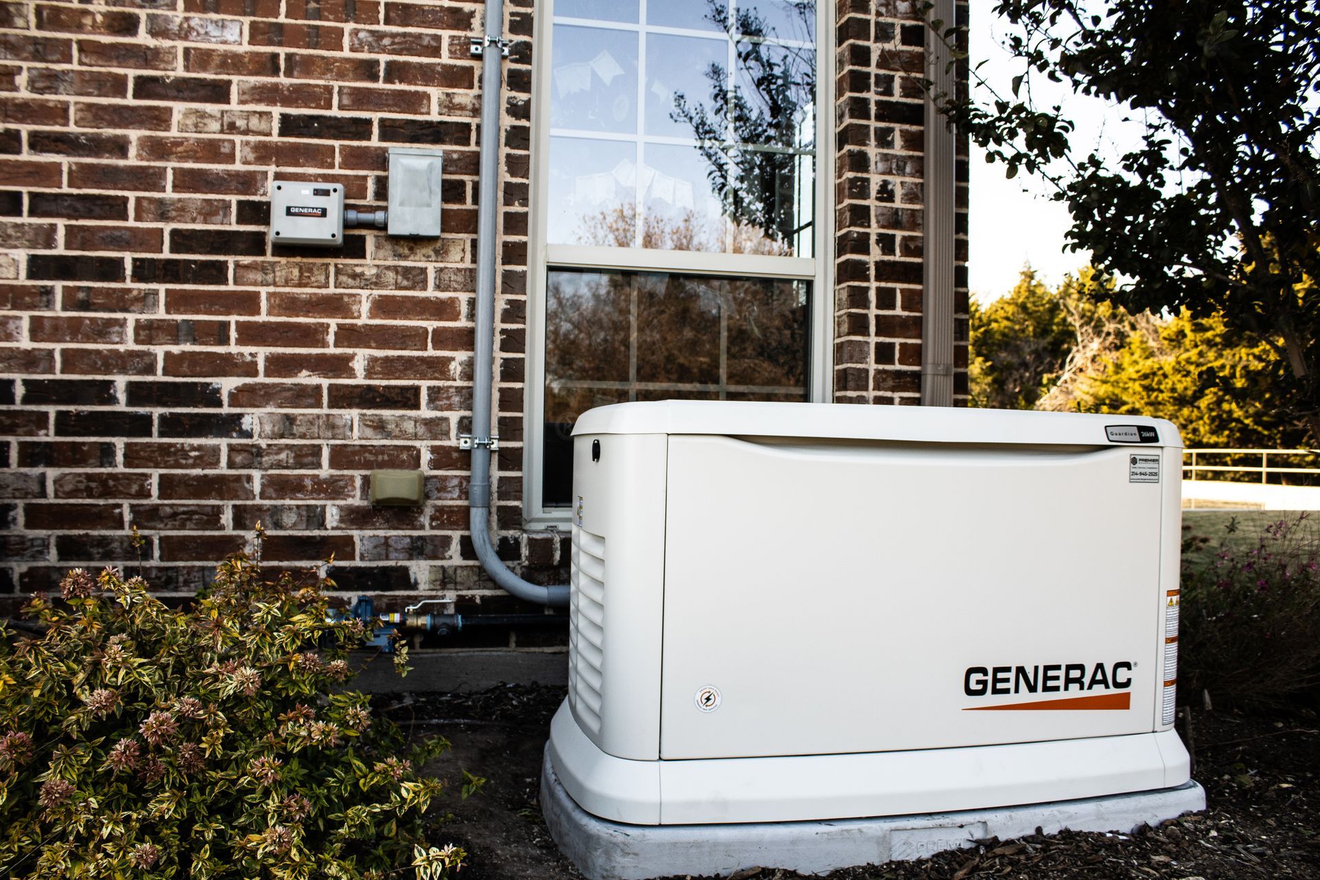 Image of a Generac® generator installed at a residential home by Premier Generators of Texas