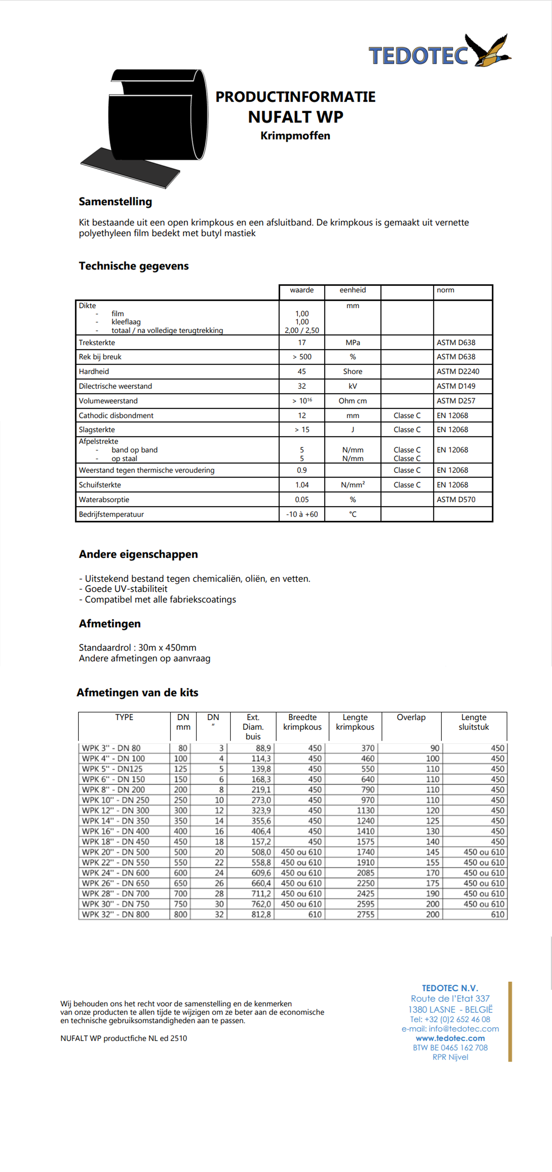 Fiche produit NUFALT WP