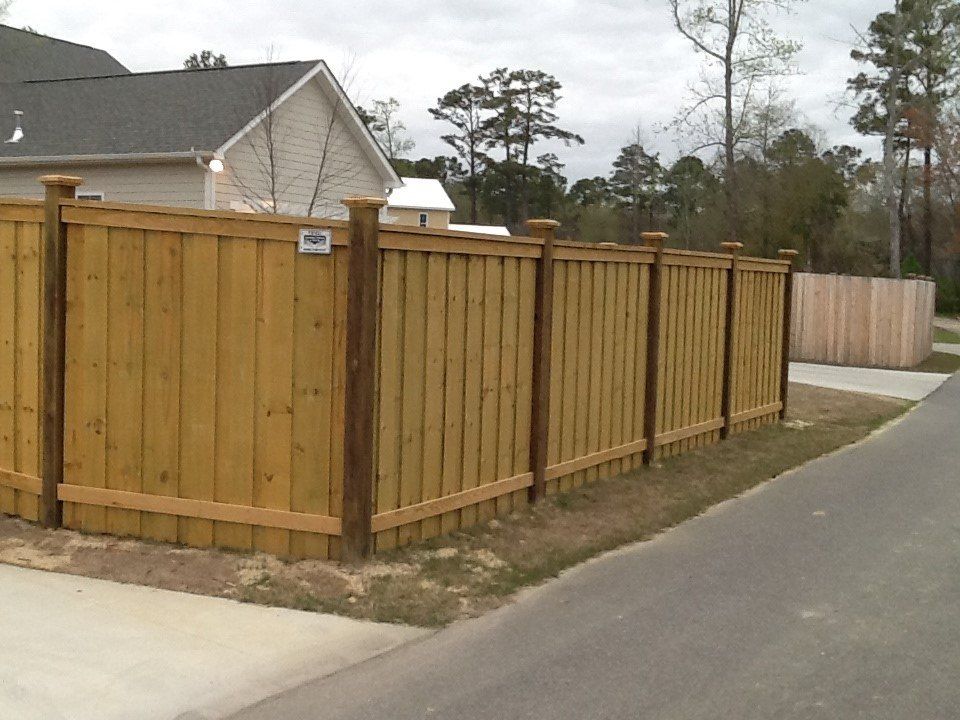 Wood fence installation