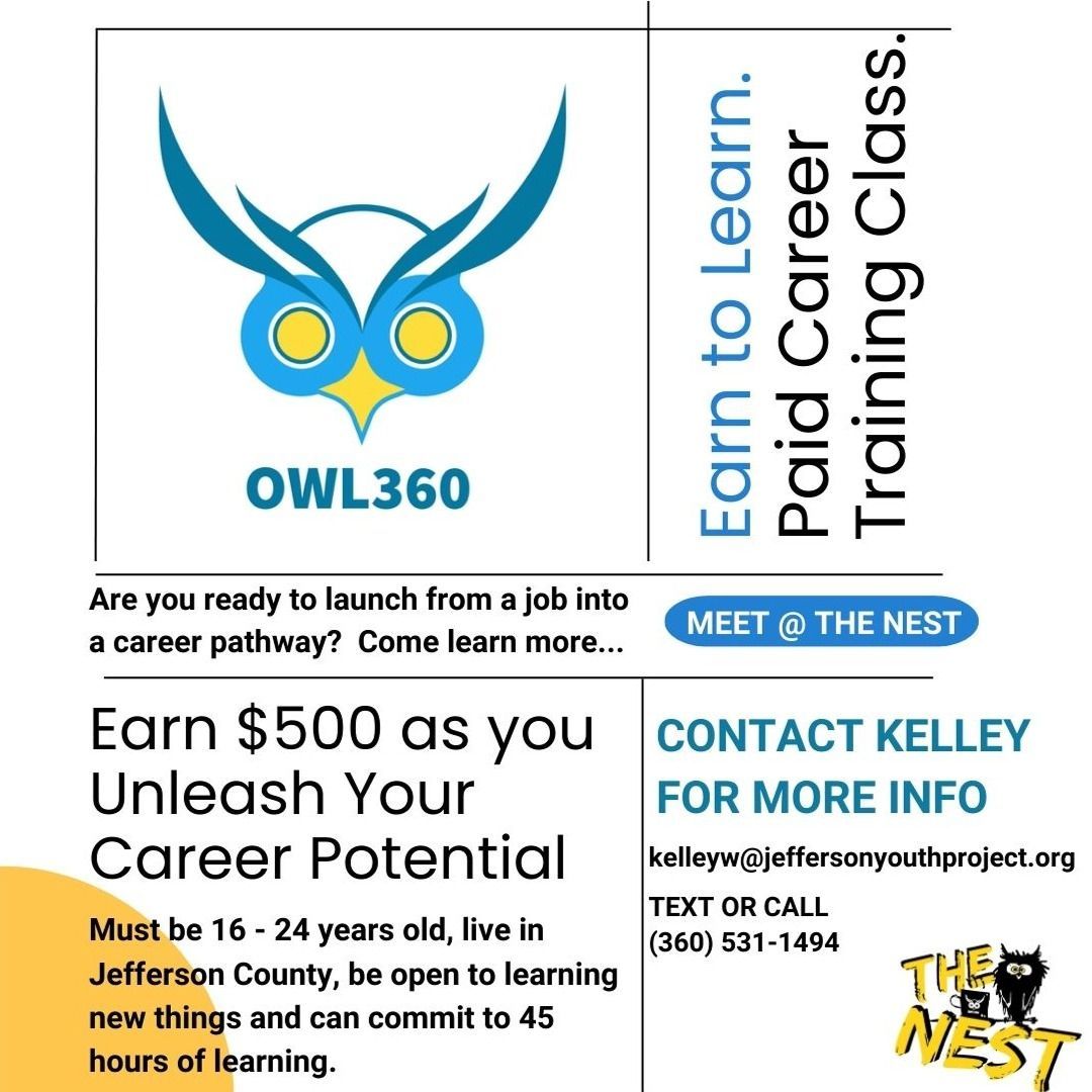 A flyer for owl360 that says earn $ 500 as you unleash your career potential