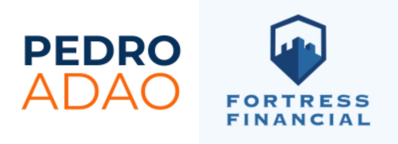 Two logos for pedro adao and fortress financial