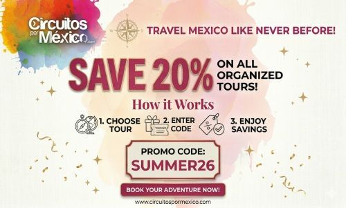Get 20% OFF --- book tours at Oaxaca or Mexico City. Use code:   20%OFF at checkout