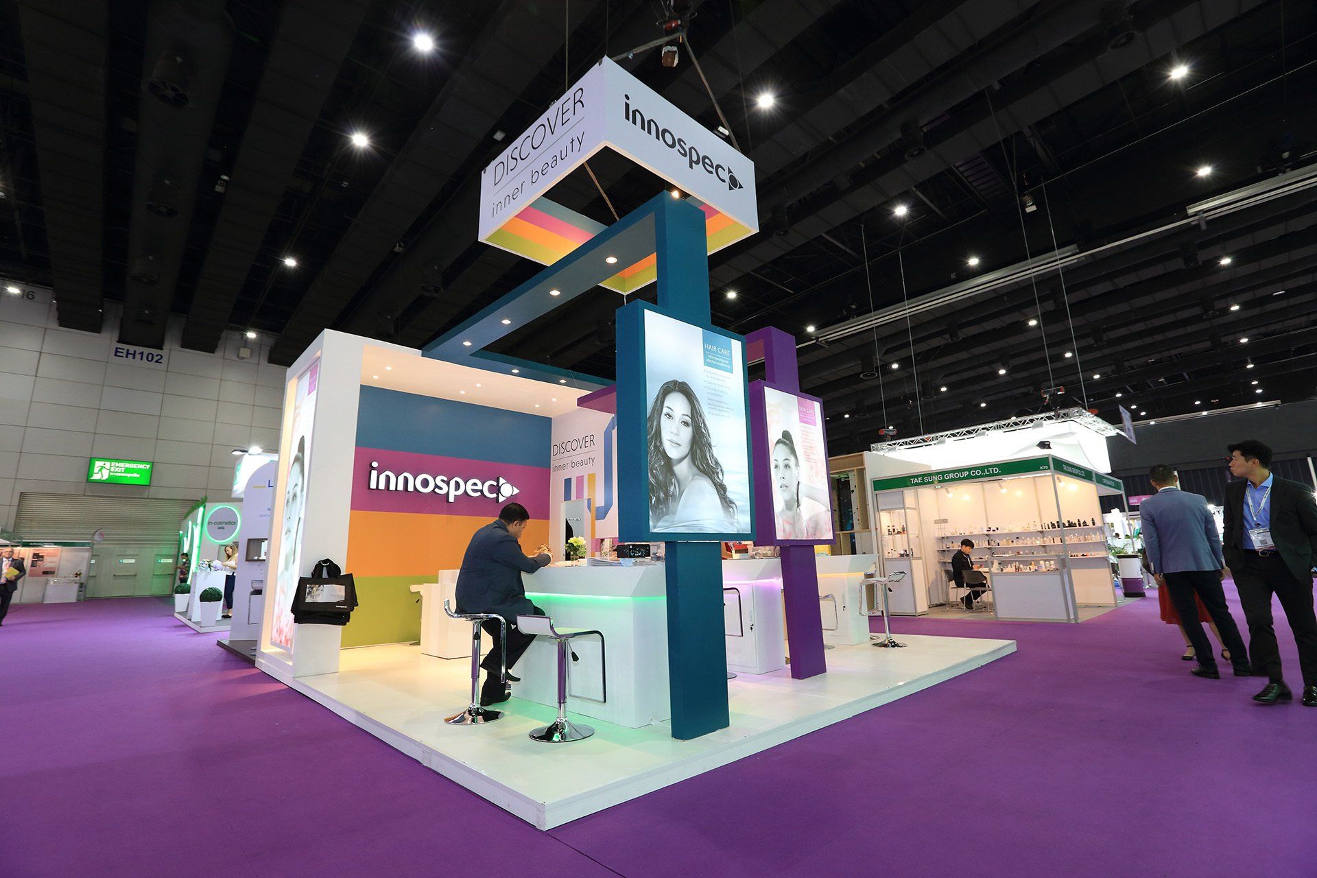 Innospec @ in-cosmetics Asia 2018. Booth designed and built by Essential Design Pte Ltd.