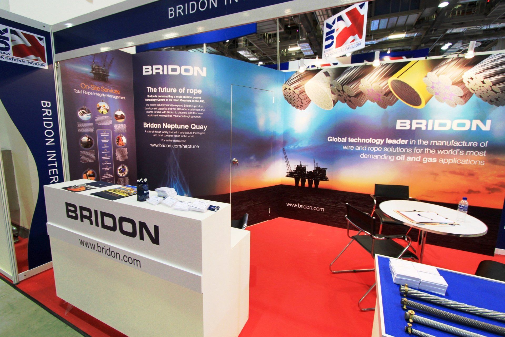 Bridon @ OSEA 2012. Booth designed and built by Essential Global Fairs.