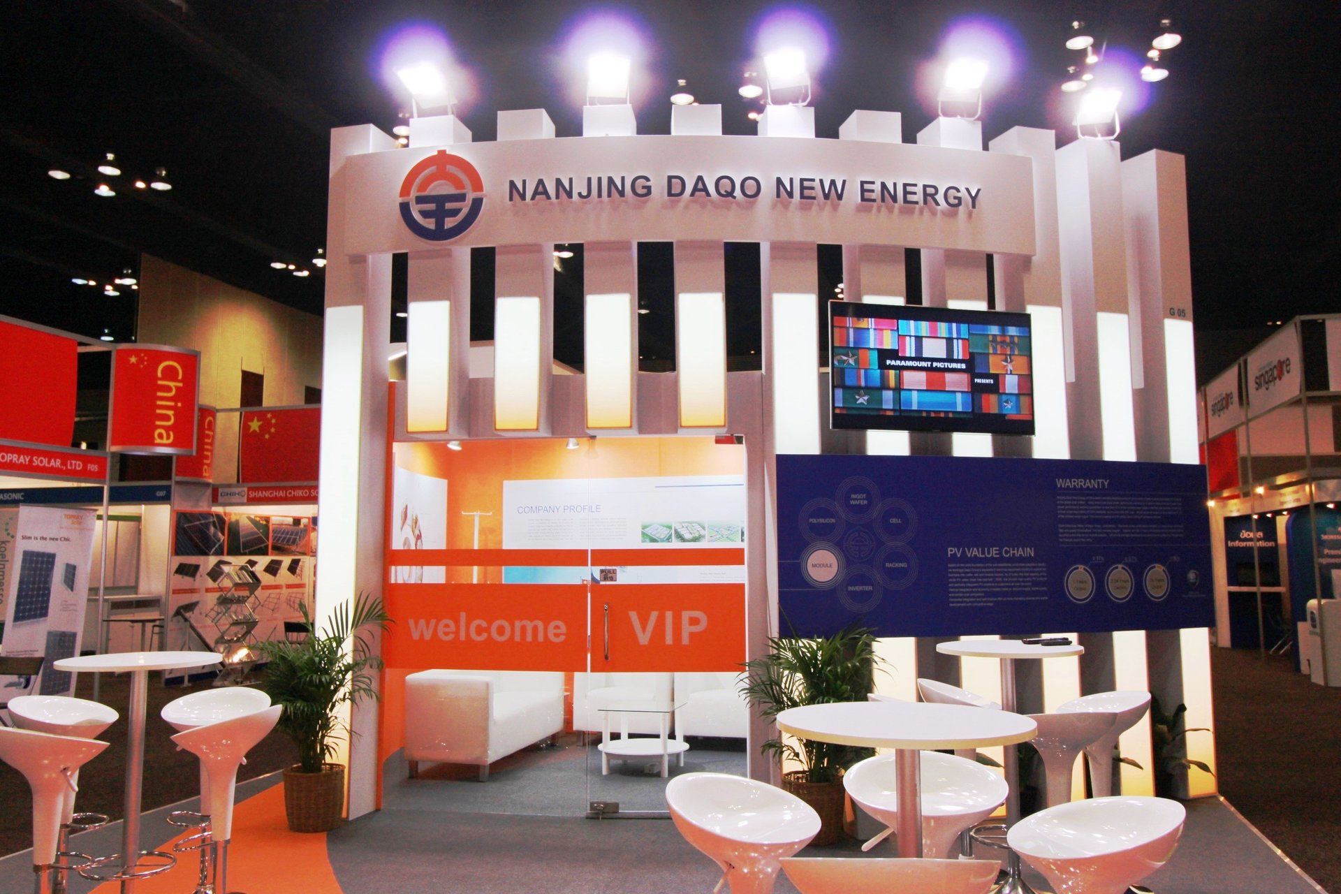 DAQO New Energy Corp @ Carbon Forum Asia 2013. Booth designed and built by Essential Global Fairs.