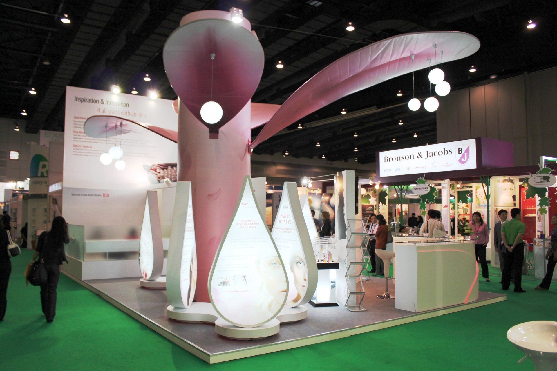 Dow Chemical @ In-cosmetics Asia 2010. Booth designed and built by Essential Global Fairs.