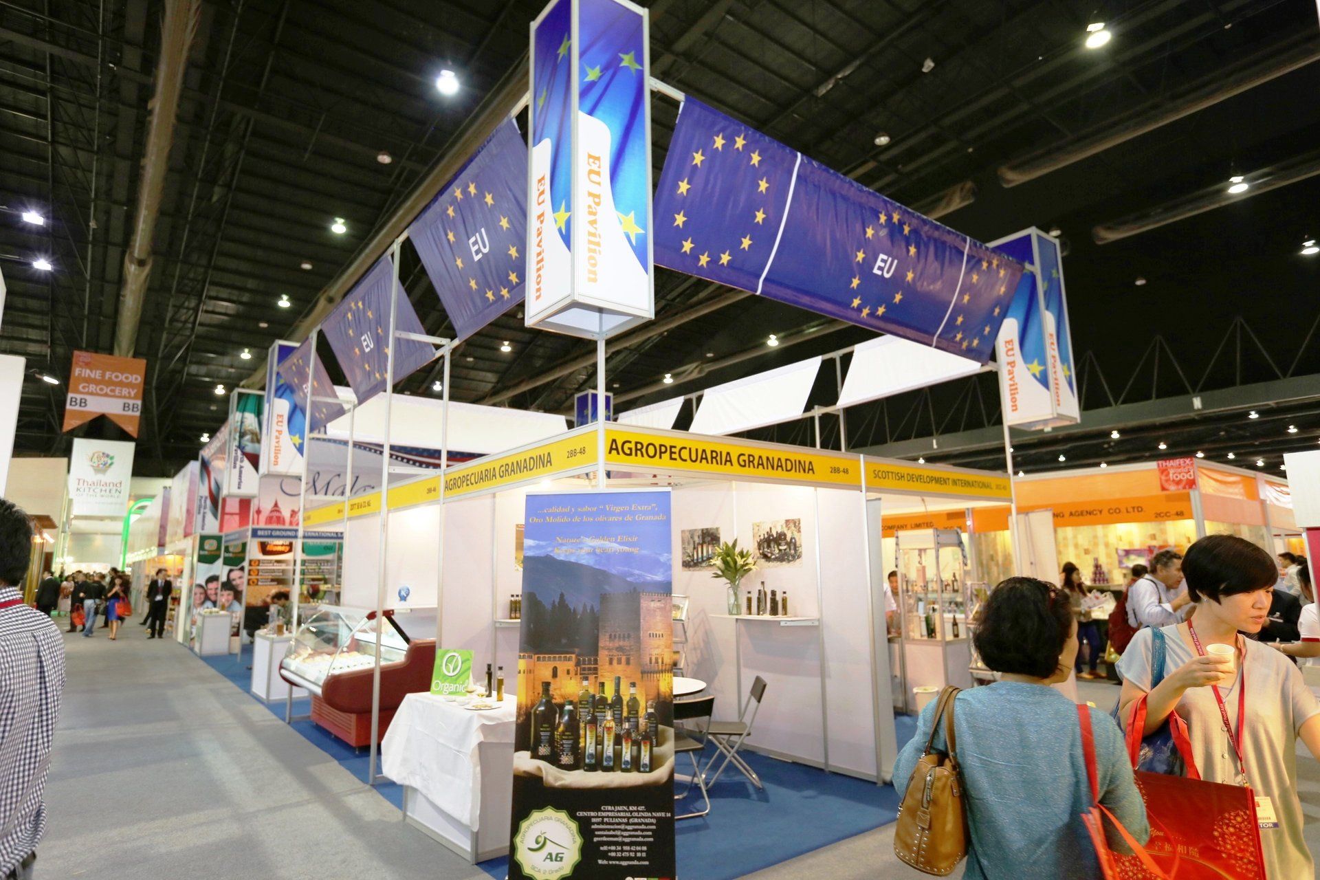 European Union Pavilion @ Thaifex 2014. Booth designed and built by Essential Global Fairs.