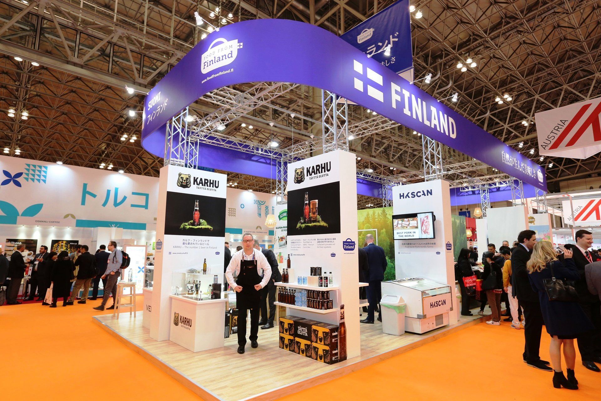 Finland Pavilion @ Foodex Japan 2017. Booth designed and built by Essential Global Fairs.