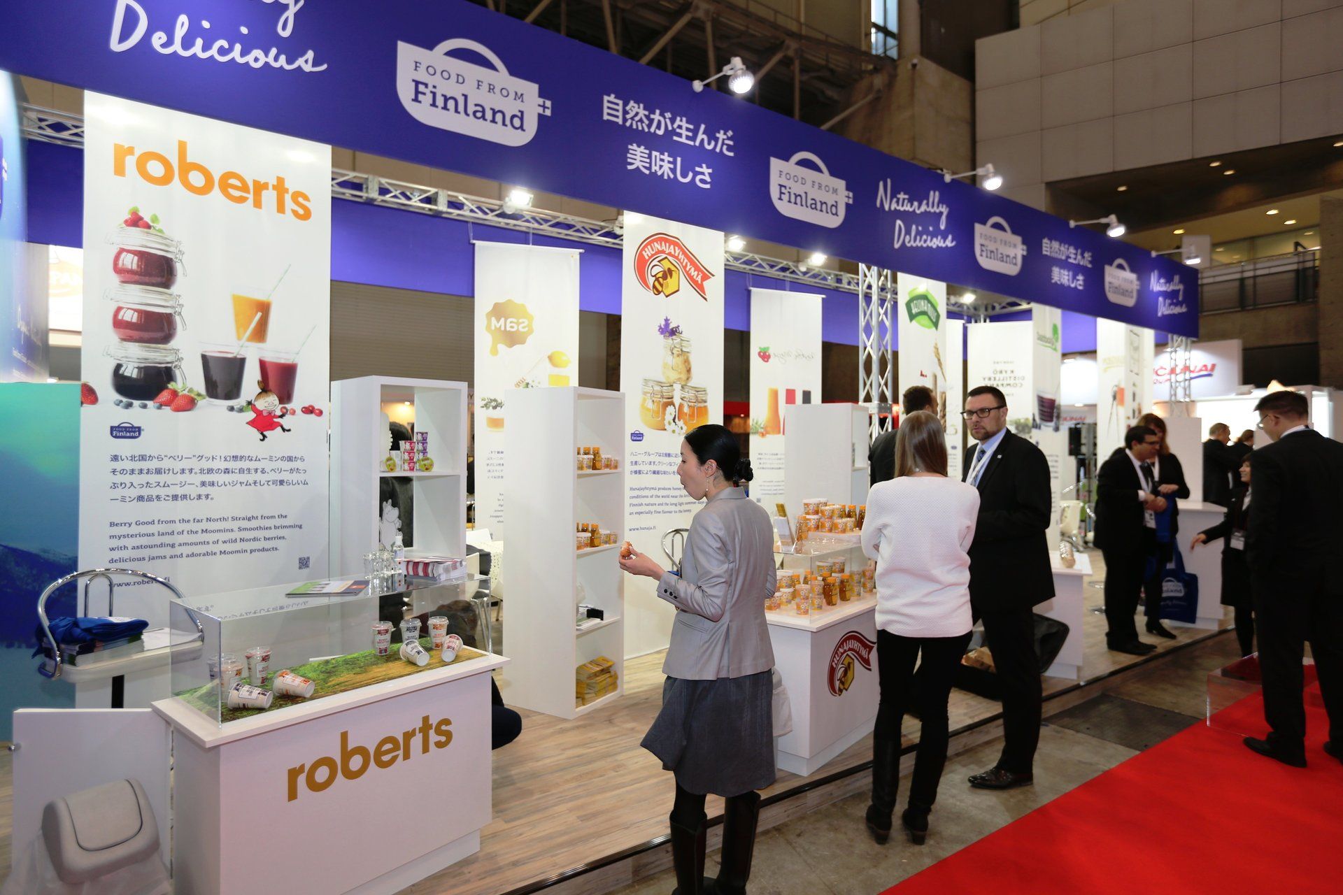 Finland Pavilion @ Foodex Japan 2015. Booth designed and built by Essential Global Fairs.