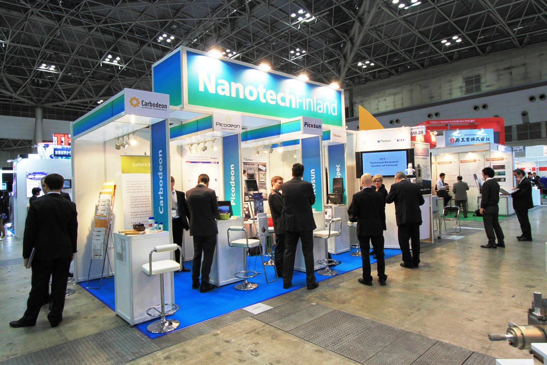 Finland Pavilion @ Nano Tech 2013. Booth designed and built by Essential Global Fairs.