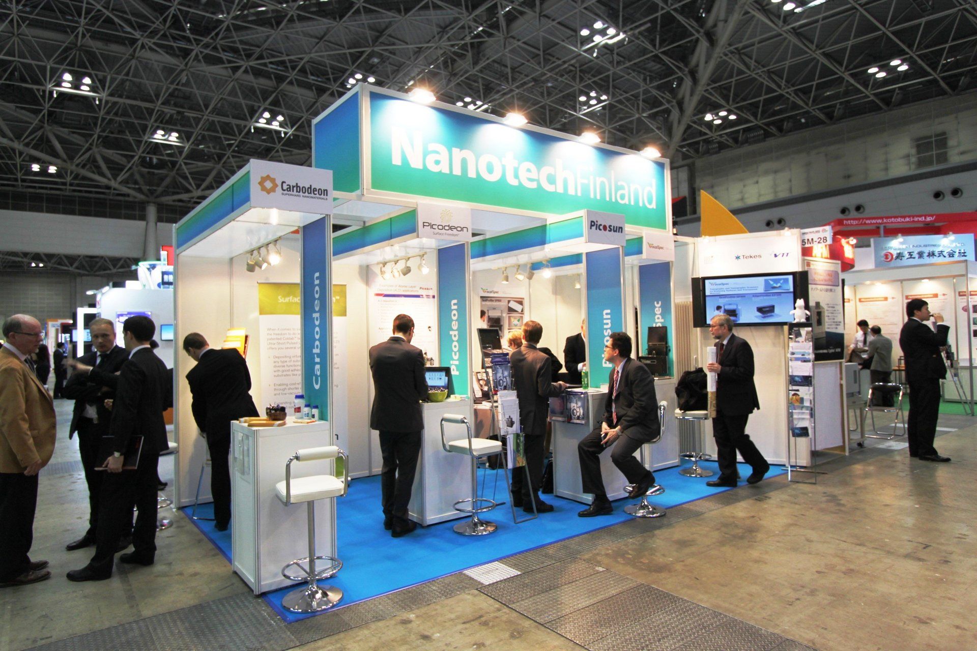 Finland Pavilion @ Nano Tech 2013. Booth designed and built by Essential Global Fairs.