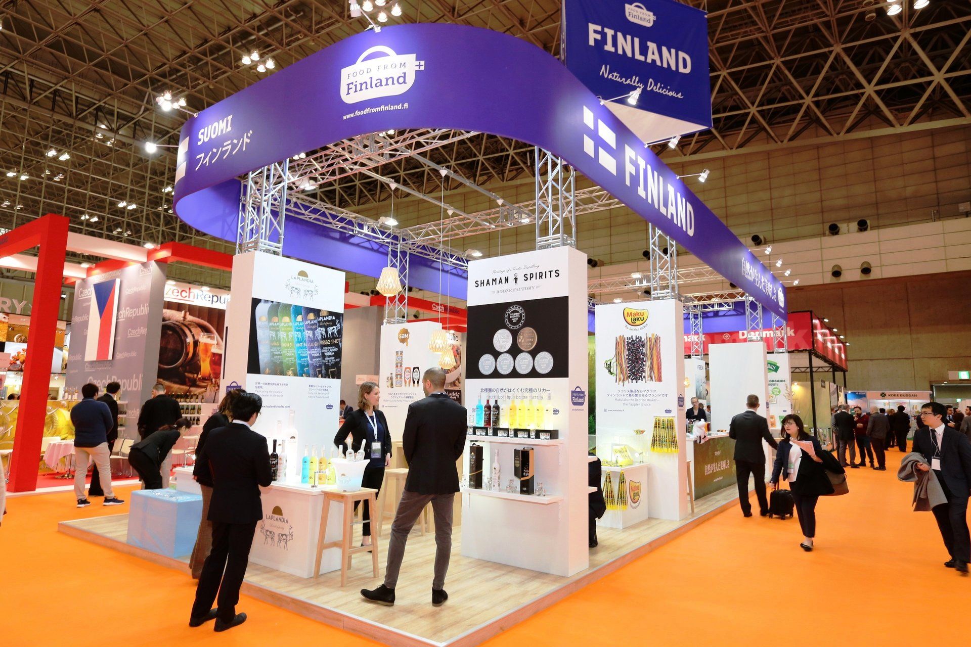 Finland Pavilion @ Foodex Japan 2017. Booth designed and built by Essential Global Fairs.