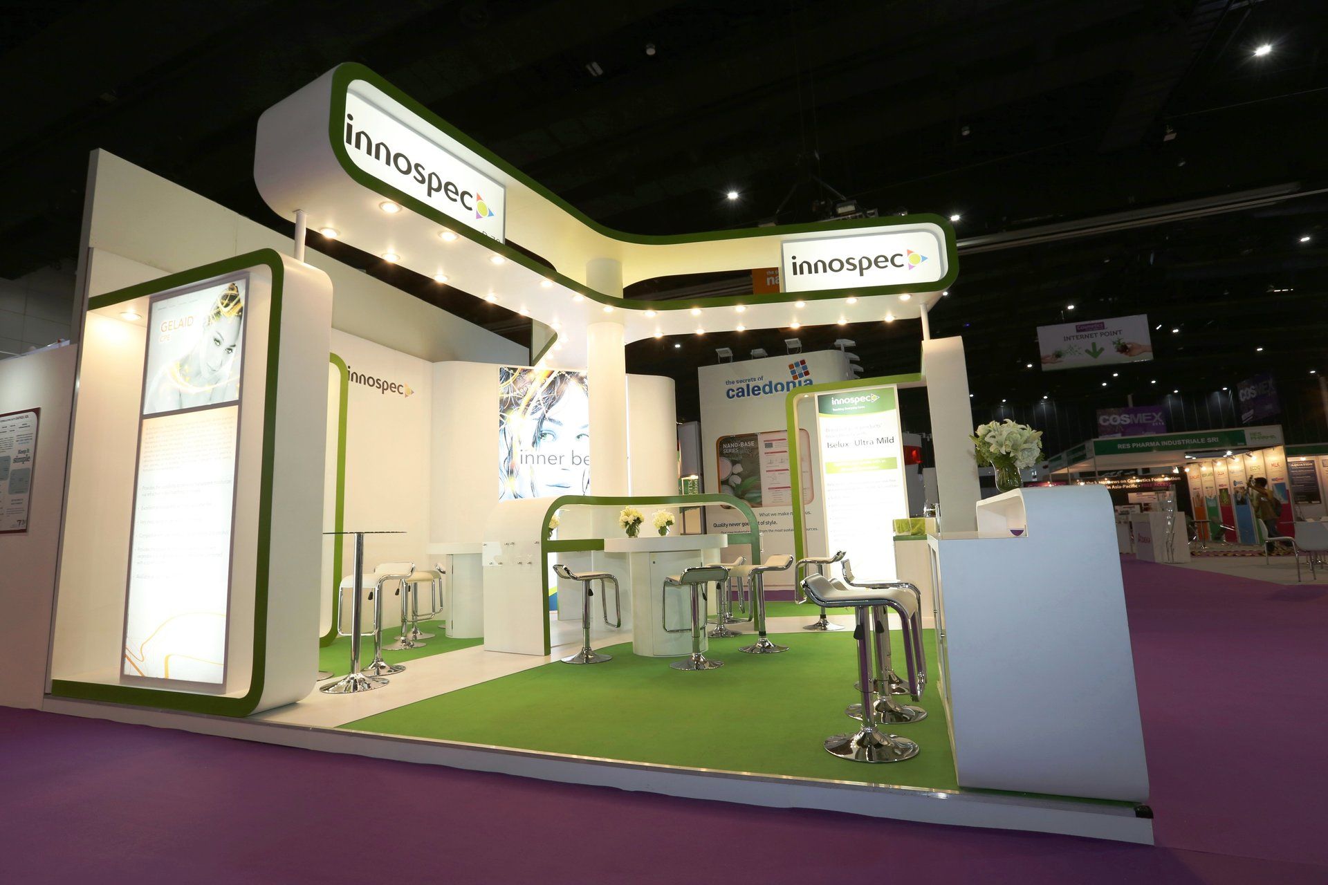 Innospec @ in-cosmetics Asia 2016. Booth designed and built by Essential Global Fairs.