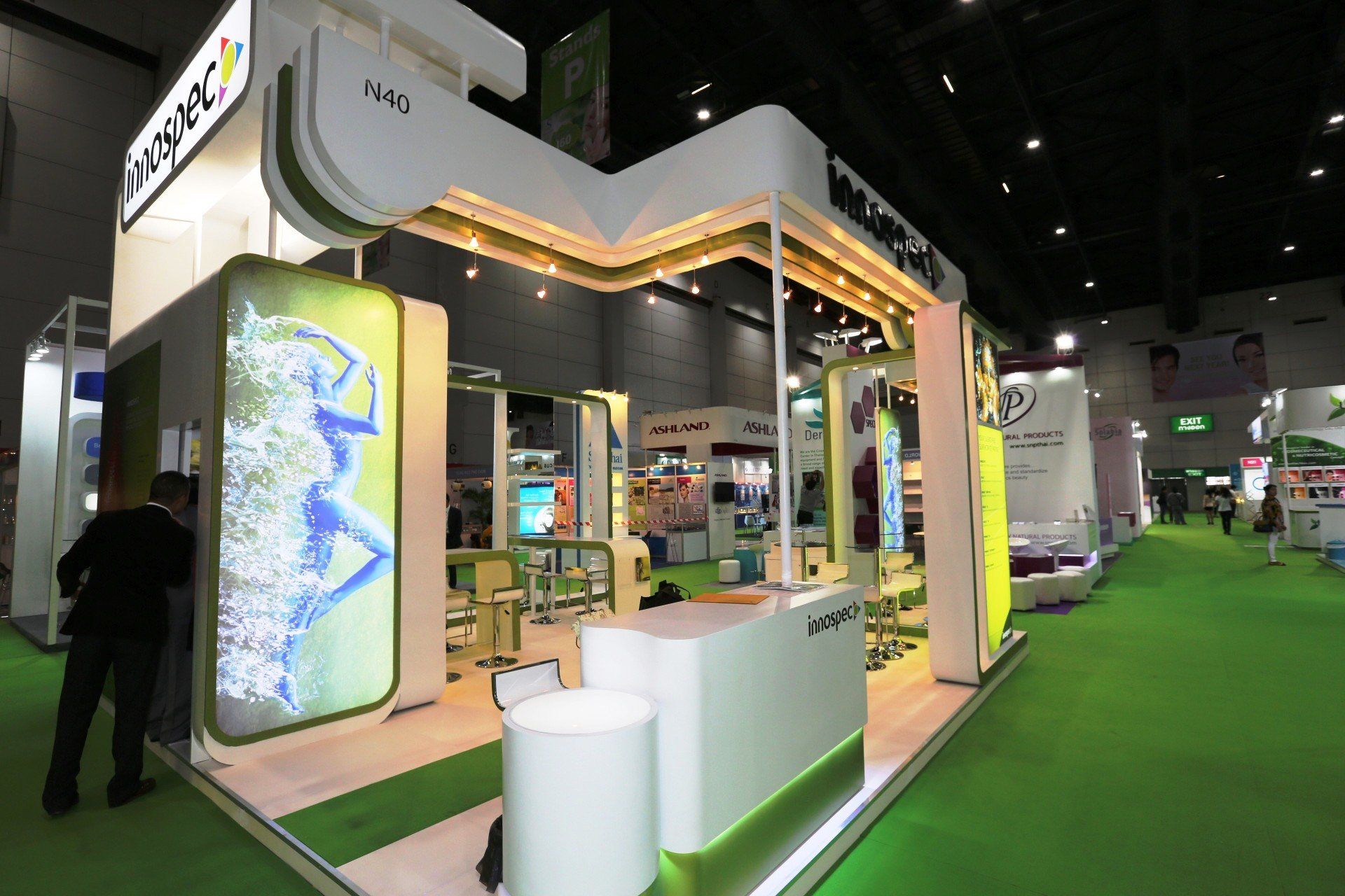 Innospec @ in-cosmetics Asia 2014. Booth designed and built by Essential Global Fairs.