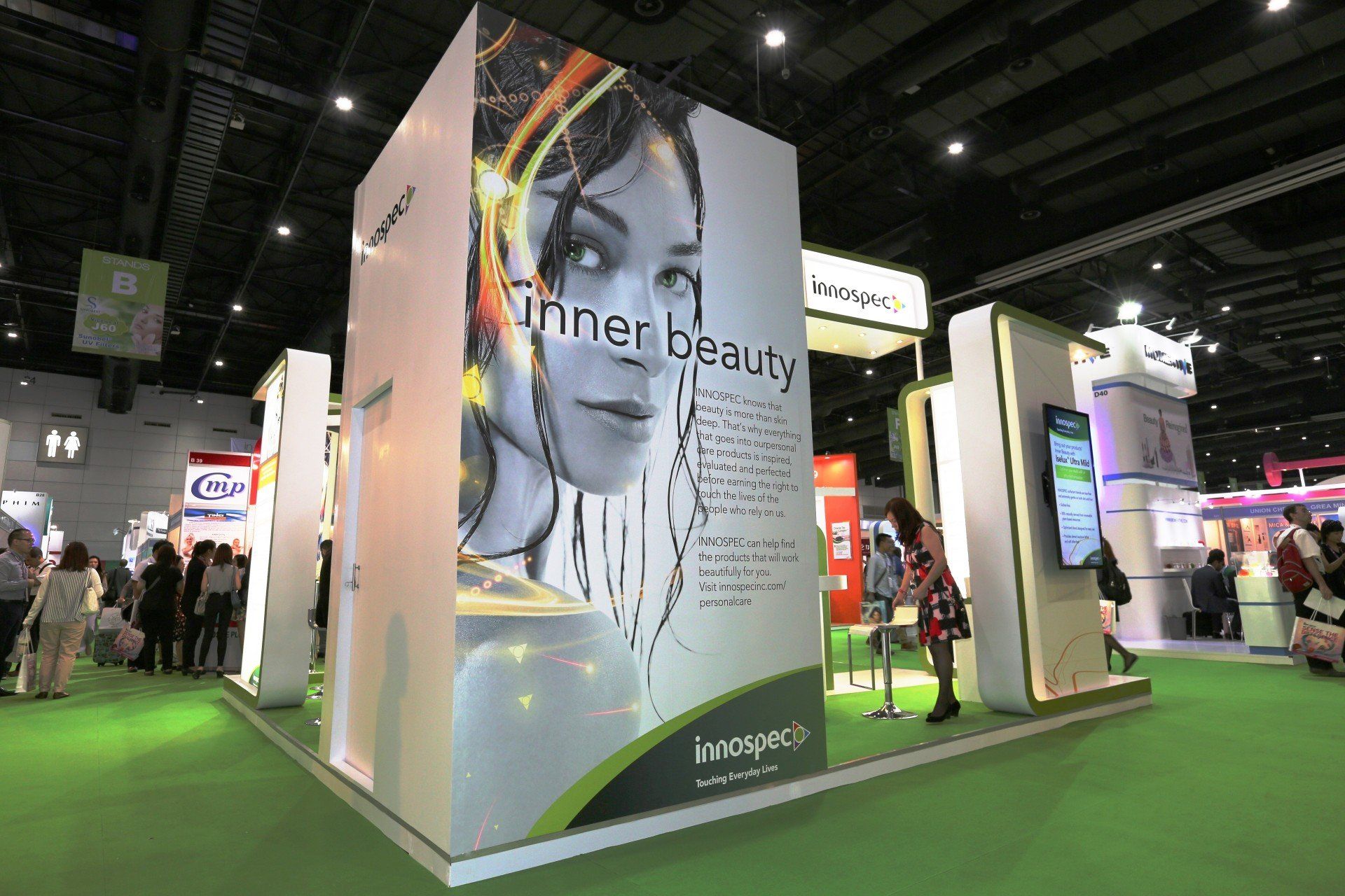 Innospec @ in-cosmetics Asia 2015. Booth designed and built by Essential Global Fairs.