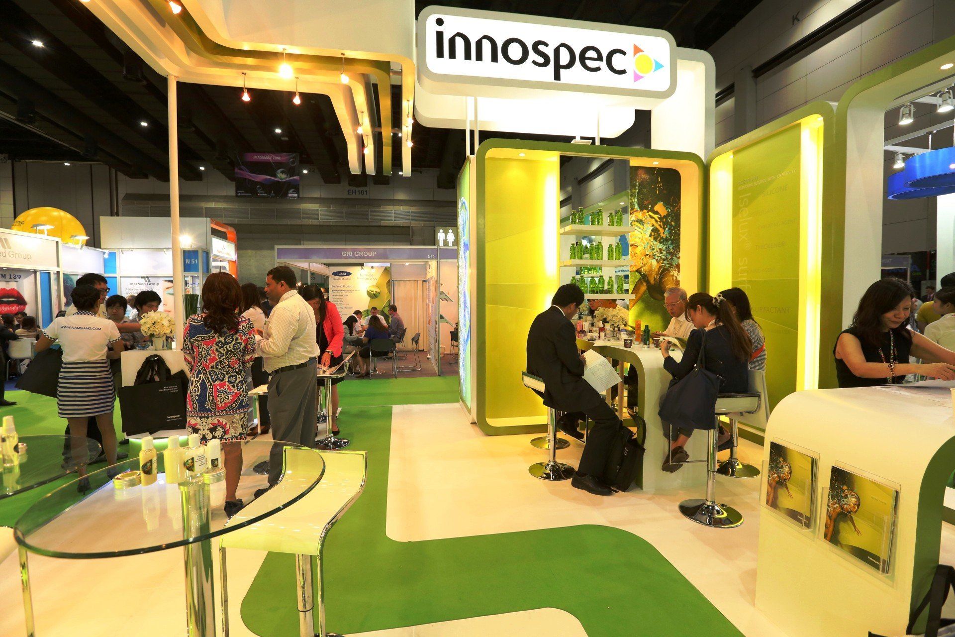 Innospec @ in-cosmetics Asia 2014. Booth designed and built by Essential Global Fairs.