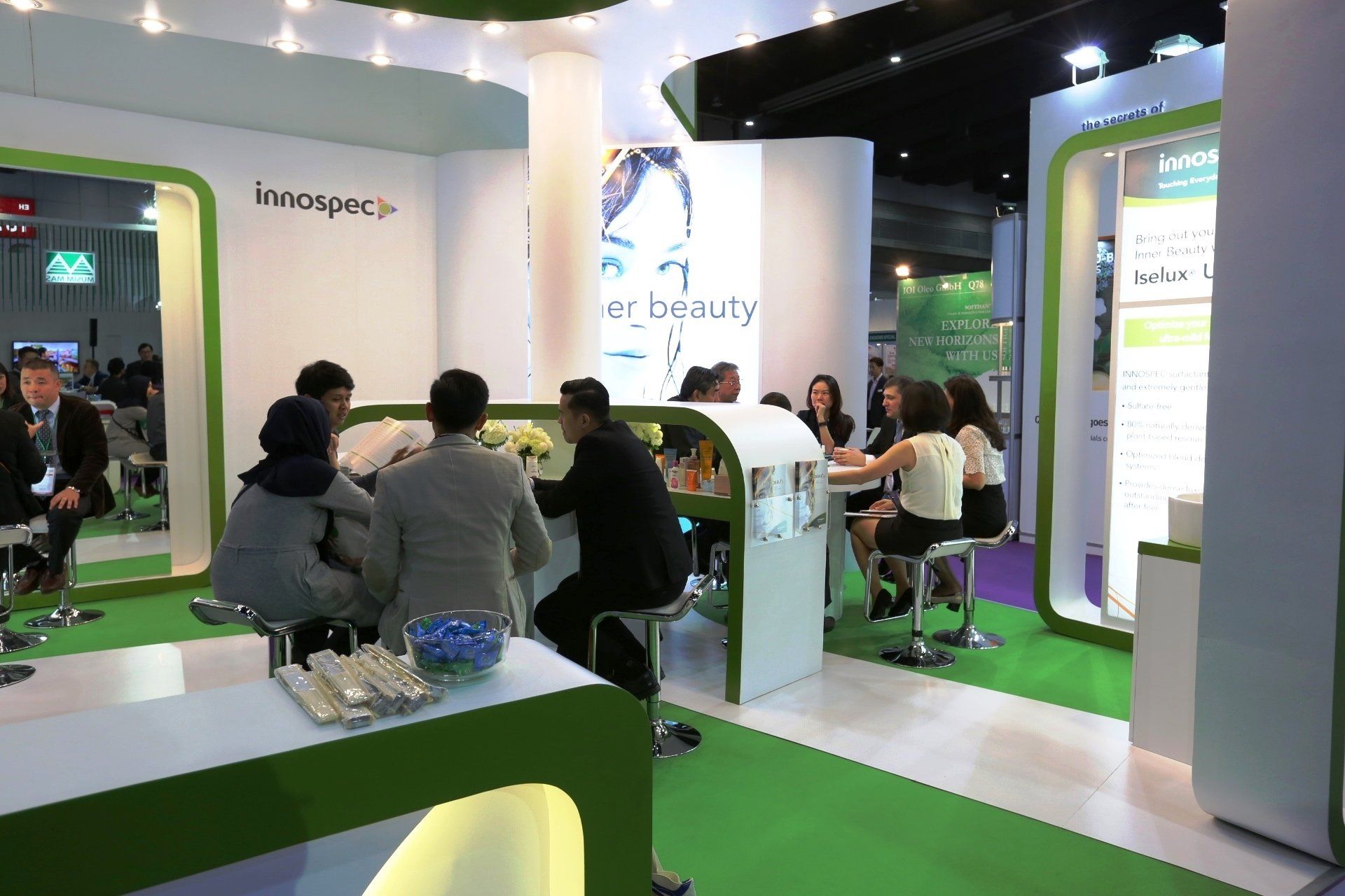 Innospec @ in-cosmetics Asia 2016. Booth designed and built by Essential Global Fairs.