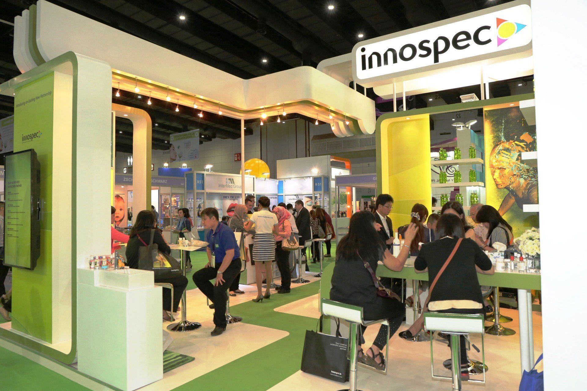 Innospec @ in-cosmetics Asia 2014. Booth designed and built by Essential Global Fairs.