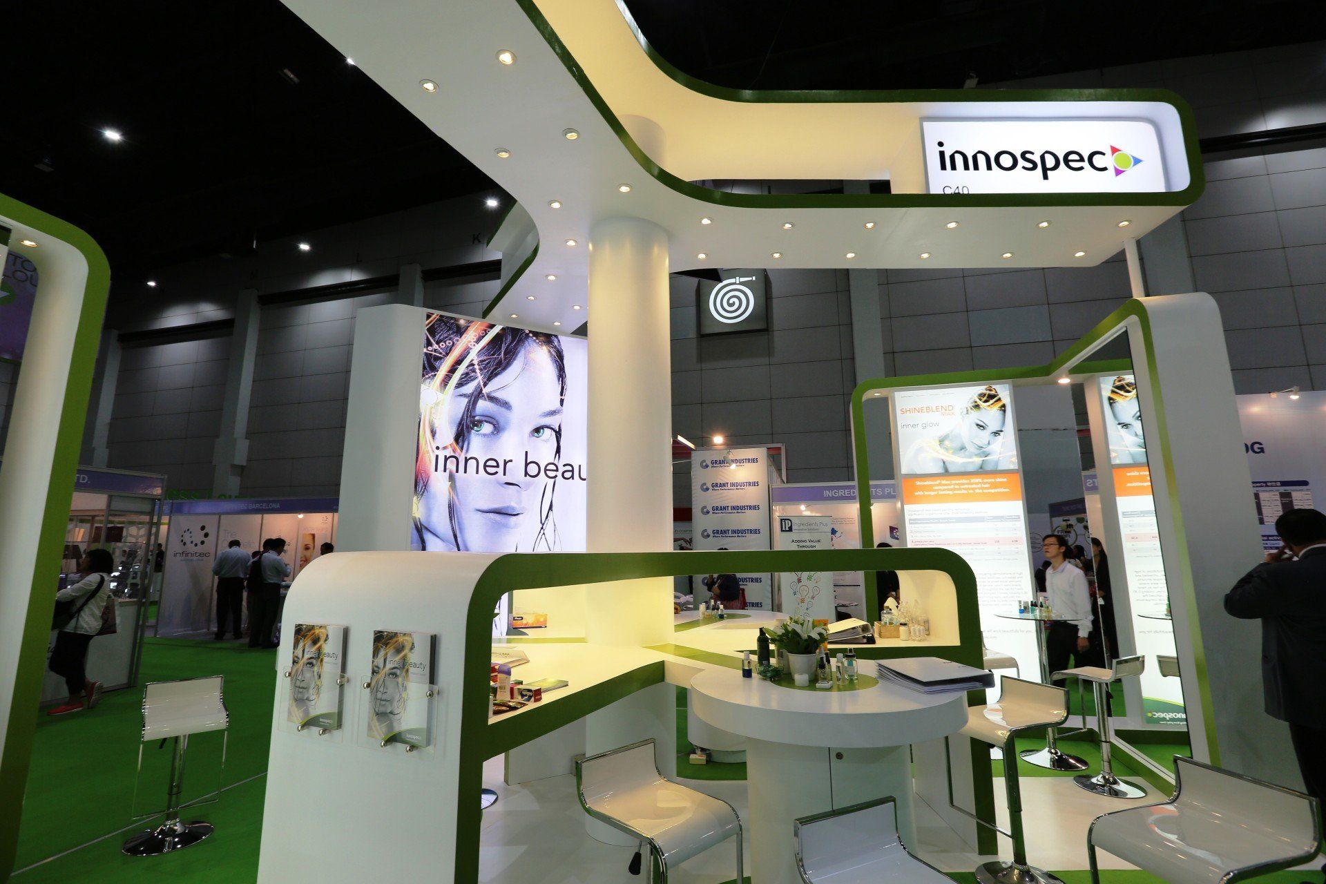 Innospec @ in-cosmetics Asia 2015. Booth designed and built by Essential Global Fairs.