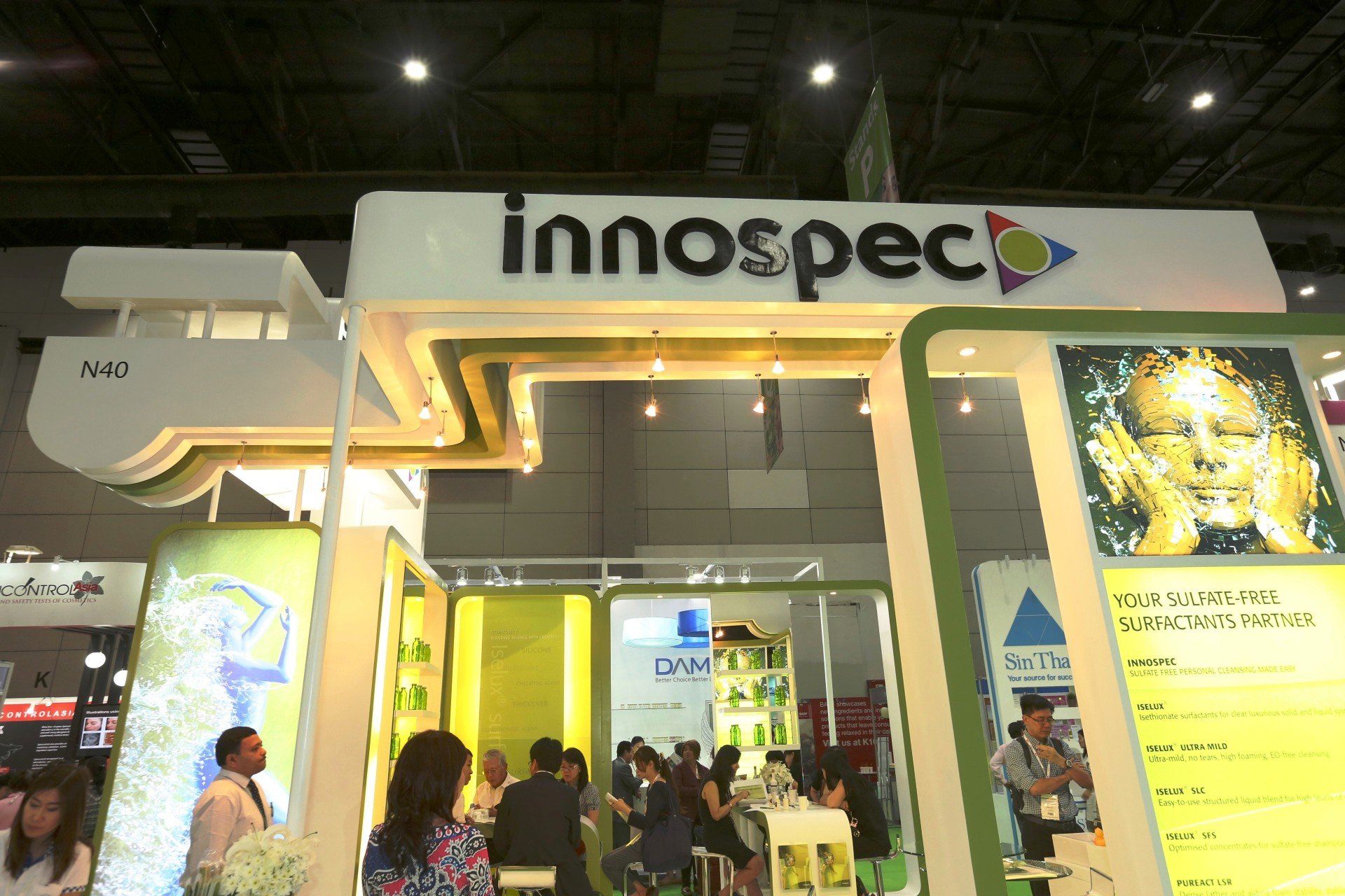 Innospec @ in-cosmetics Asia 2014. Booth designed and built by Essential Global Fairs.