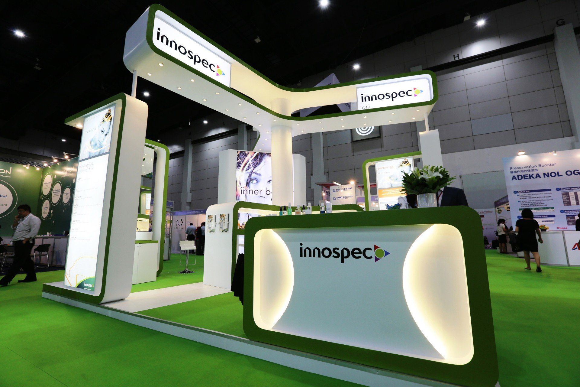 Innospec @ in-cosmetics Asia 2015. Booth designed and built by Essential Global Fairs.