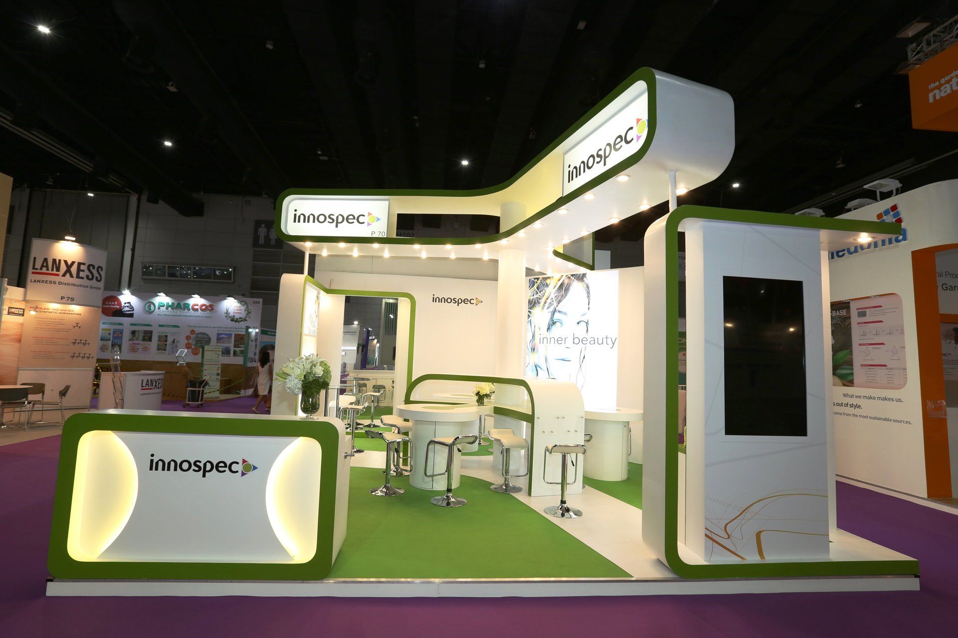 Innospec @ in-cosmetics Asia 2016. Booth designed and built by Essential Global Fairs.