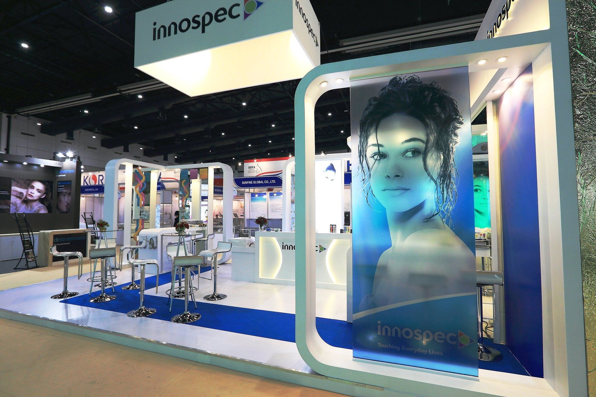 Innospec @ in-cosmetics Asia 2017. Booth designed and built by Essential Global Fairs.