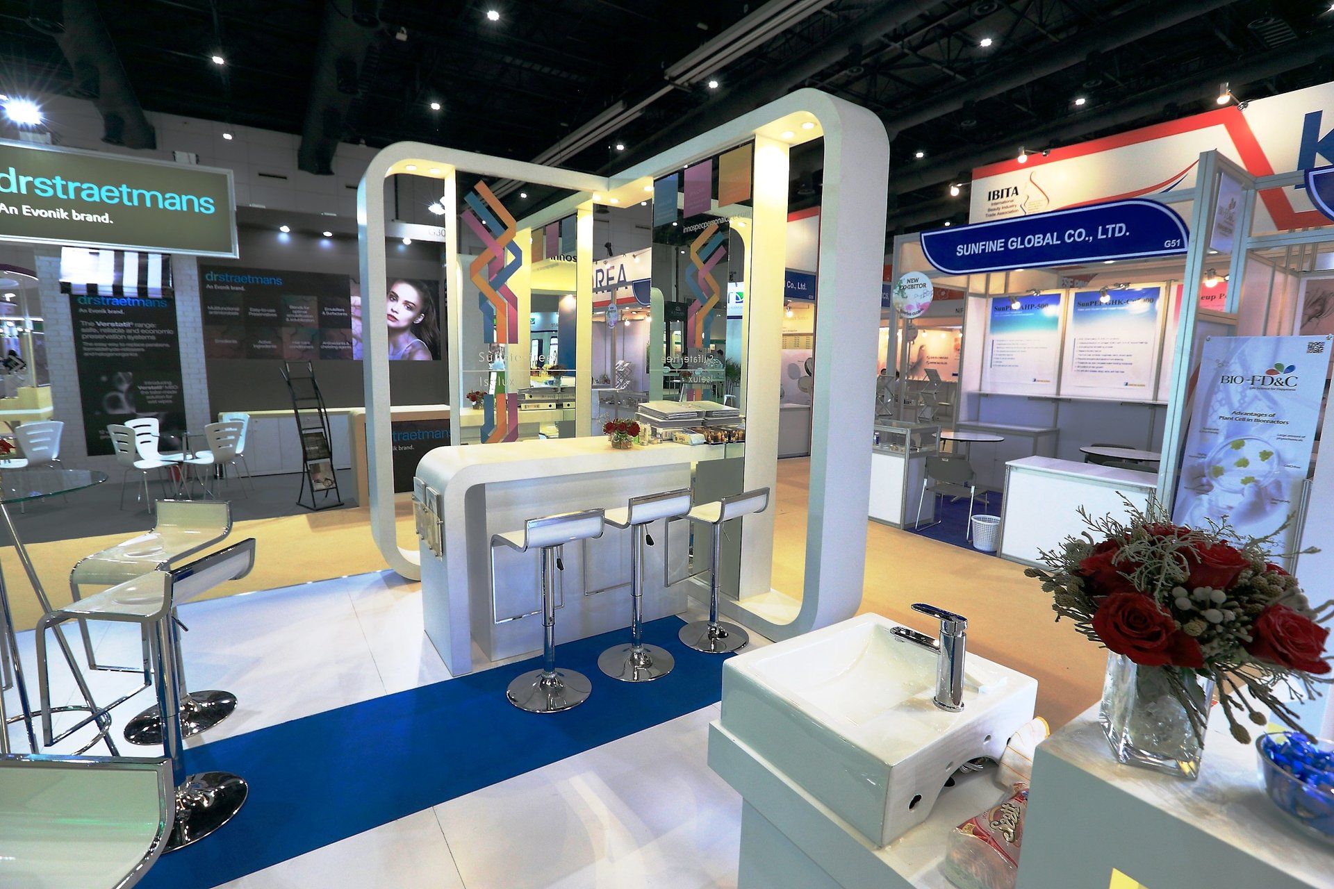Innospec @ in-cosmetics Asia 2017. Booth designed and built by Essential Global Fairs.