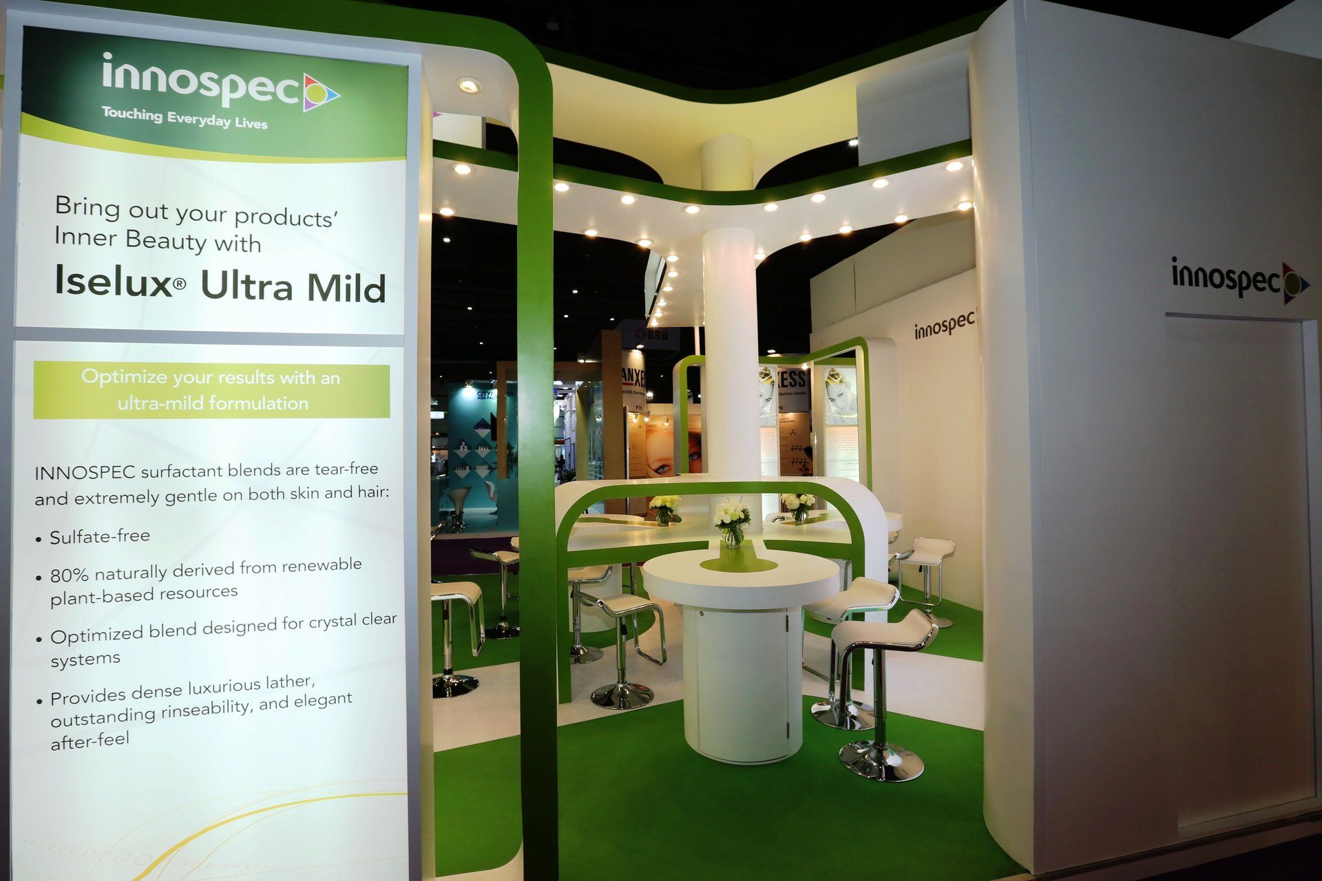 Innospec @ in-cosmetics Asia 2016. Booth designed and built by Essential Global Fairs.
