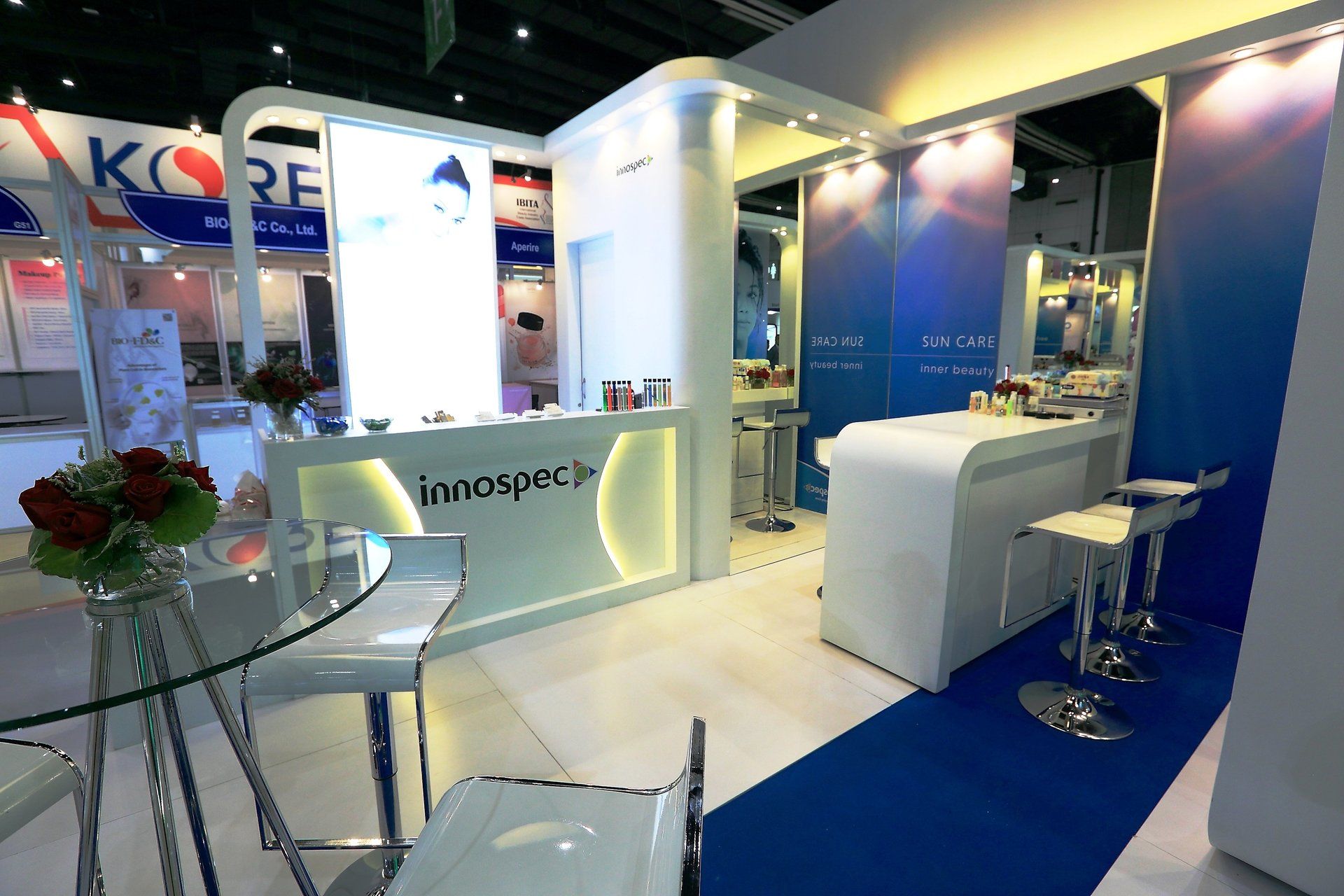 Innospec @ in-cosmetics Asia 2017. Booth designed and built by Essential Global Fairs.