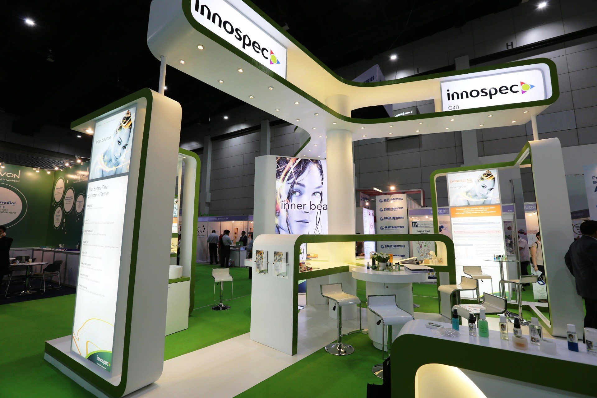 Innospec @ in-cosmetics Asia 2015. Booth designed and built by Essential Global Fairs.