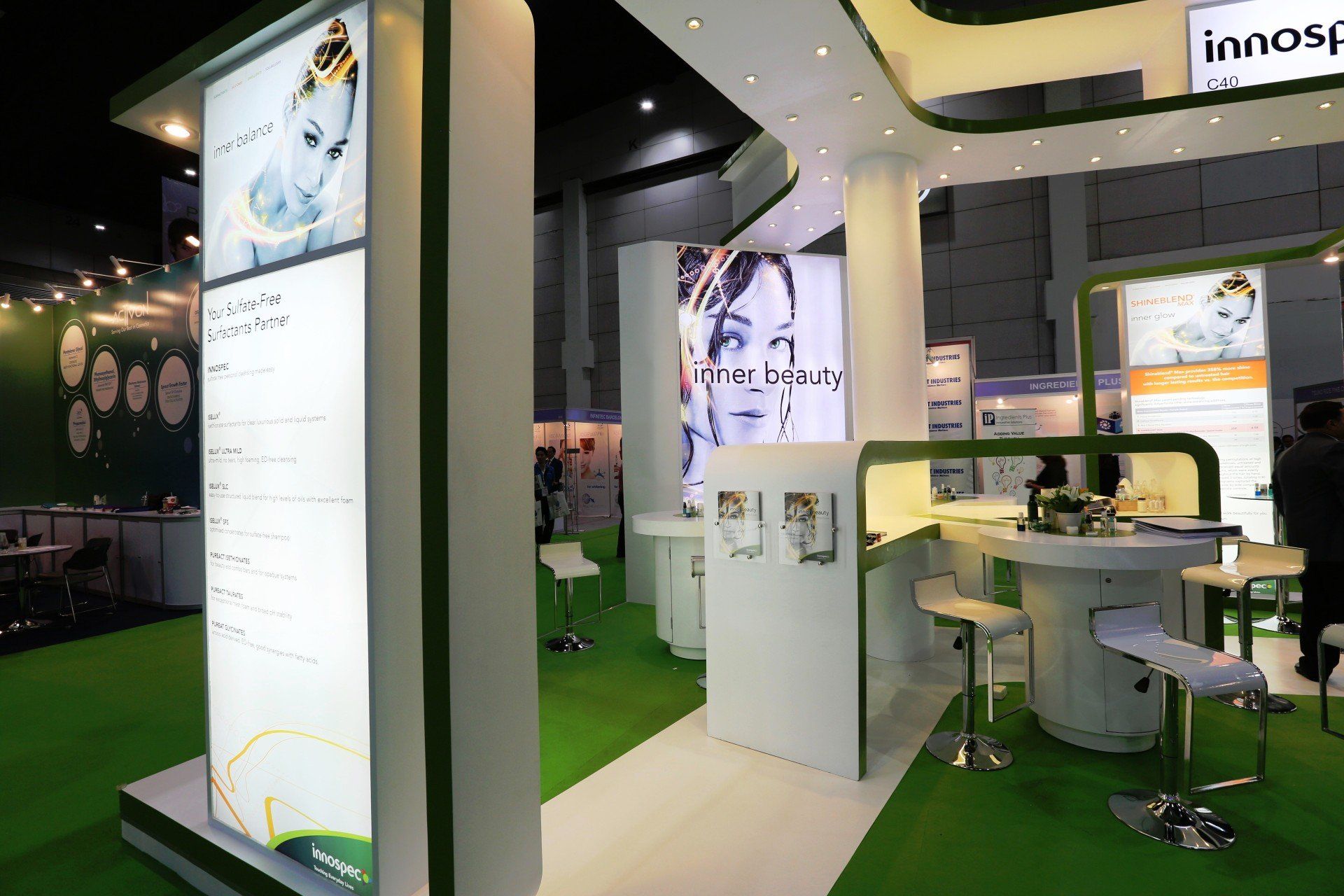 Innospec @ in-cosmetics Asia 2015. Booth designed and built by Essential Global Fairs.
