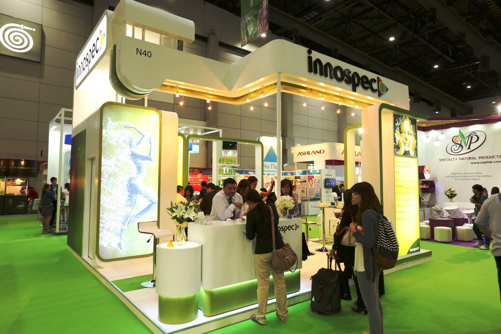 Innospec @ in-cosmetics Asia 2014. Booth designed and built by Essential Global Fairs.
