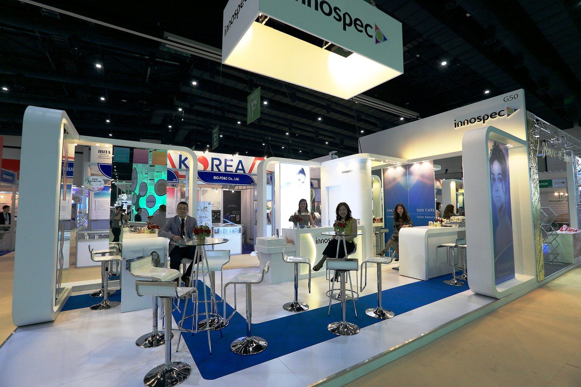 Innospec @ in-cosmetics Asia 2017. Booth designed and built by Essential Global Fairs.
