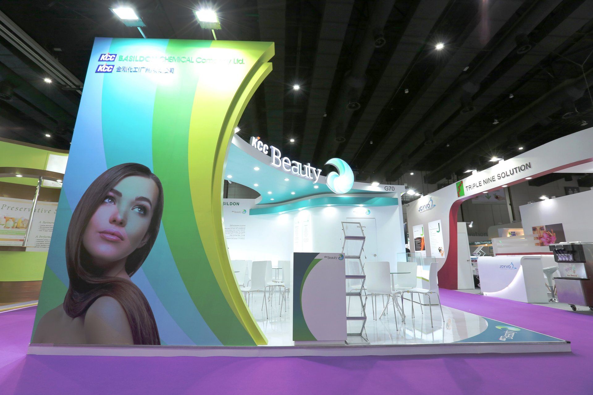 KCC Beauty @ in-cosmetics Asia 2016. Booth designed and built by Essential Global Fairs.