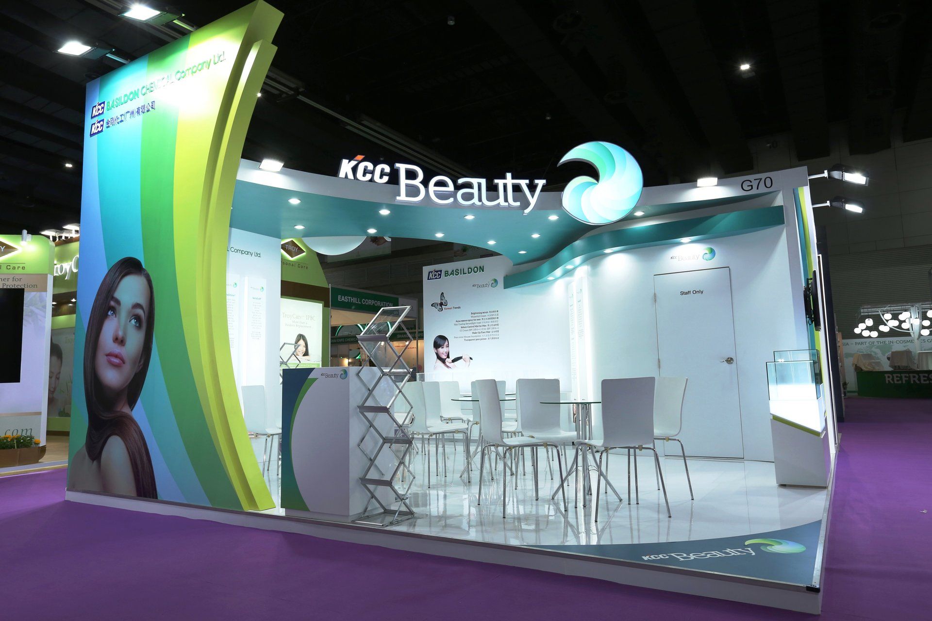 KCC Beauty @ in-cosmetics Asia 2016. Booth designed and built by Essential Global Fairs.