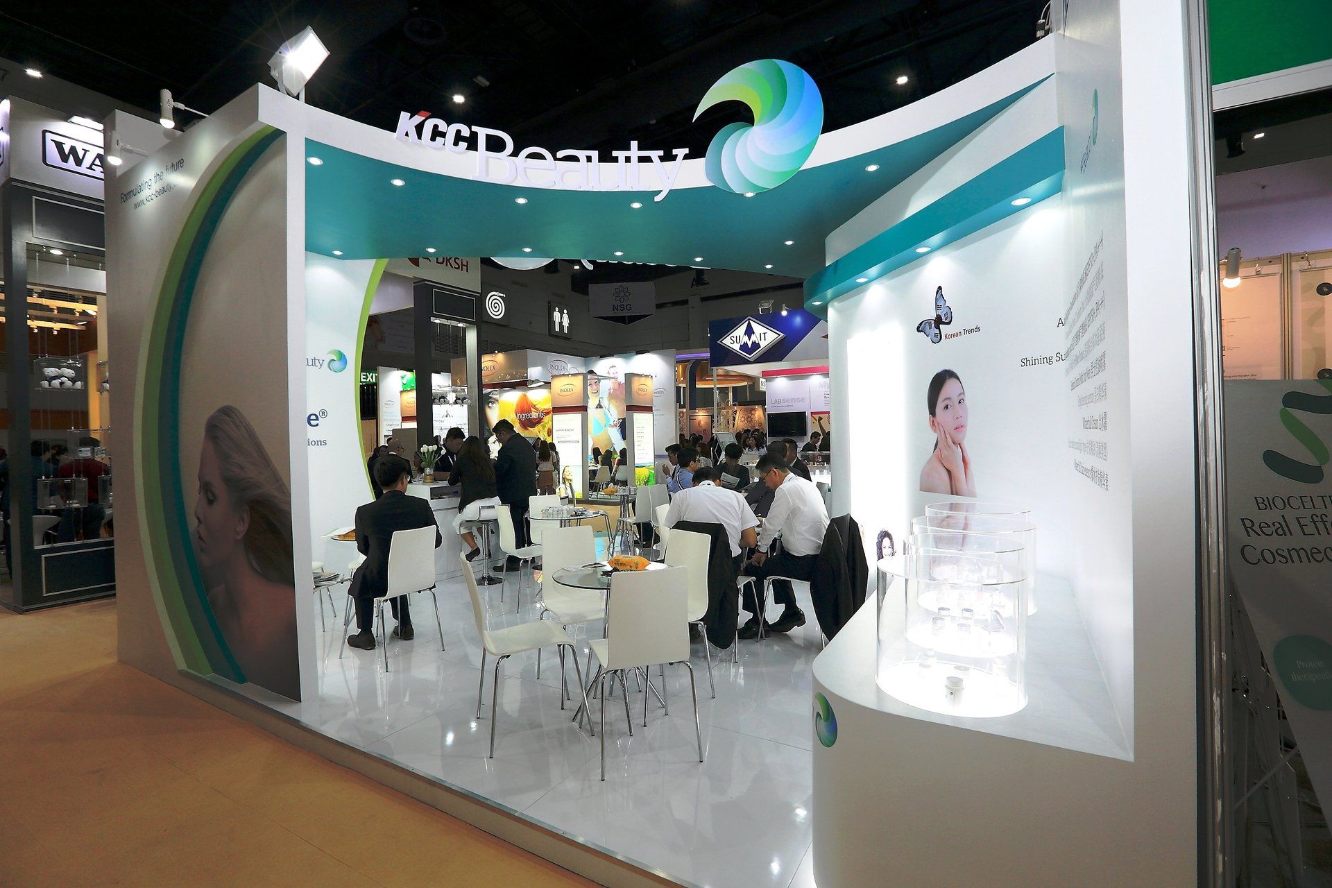 KCC Beauty @ in-cosmetics Asia 2017. Booth designed and built by Essential Global Fairs.