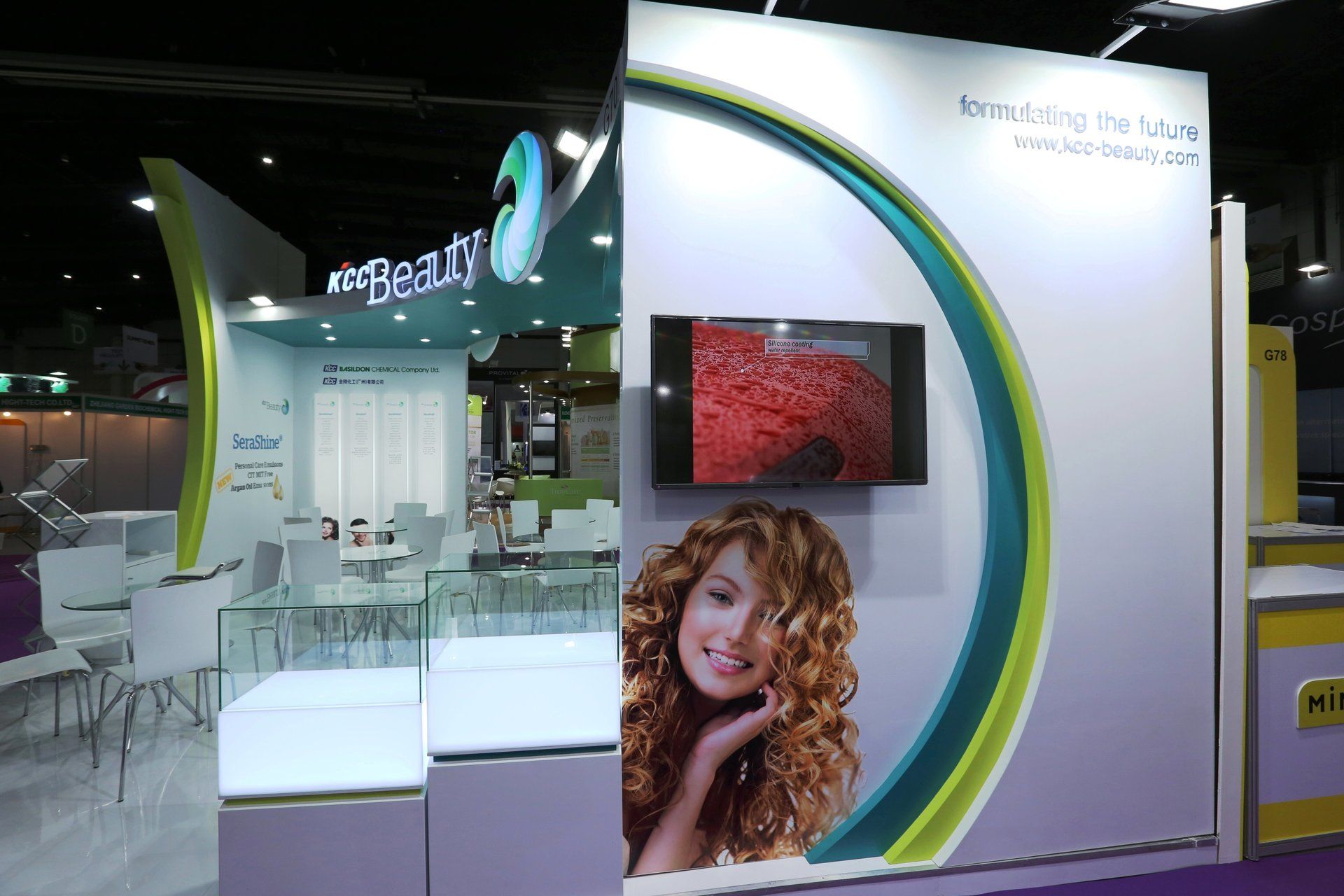 KCC Beauty @ in-cosmetics Asia 2016. Booth designed and built by Essential Global Fairs.