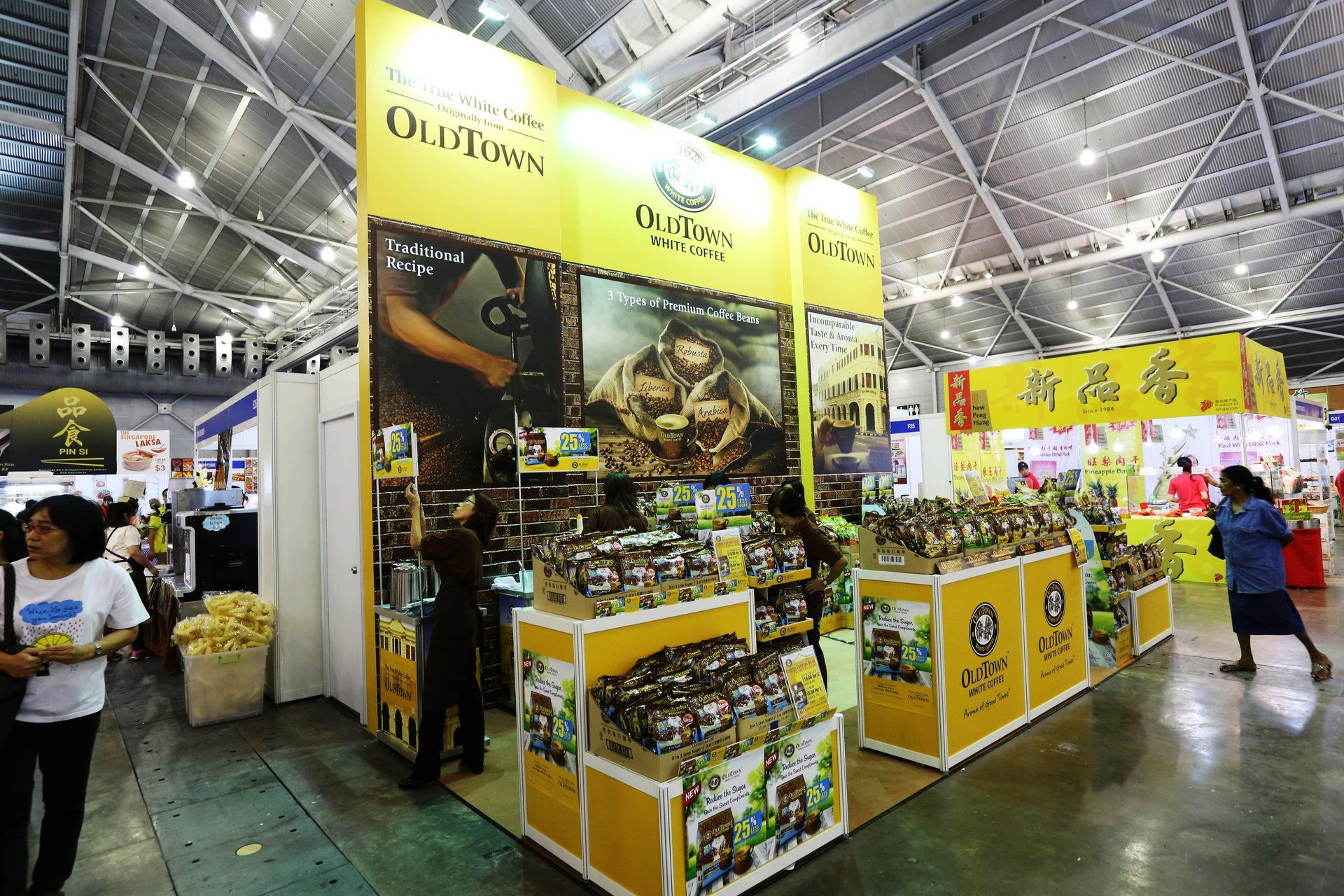 Oldtown Coffee @ Food and Beverage Fair 2014. Booth designed and built by Essential Global Fairs.