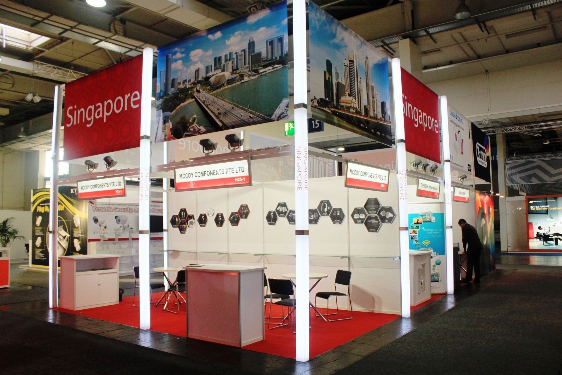 Singapore Pavilion @ CeBIT 2012. Booth designed and built by Essential Global Fairs.